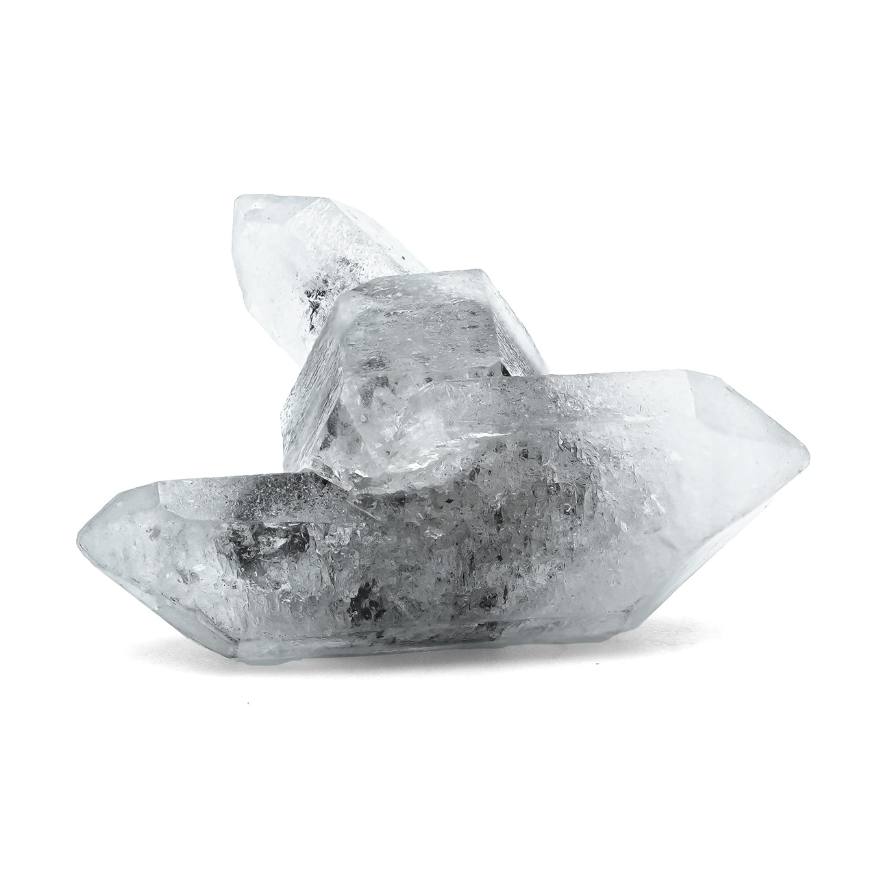 Graphite Inclusions in Quartz Crystal