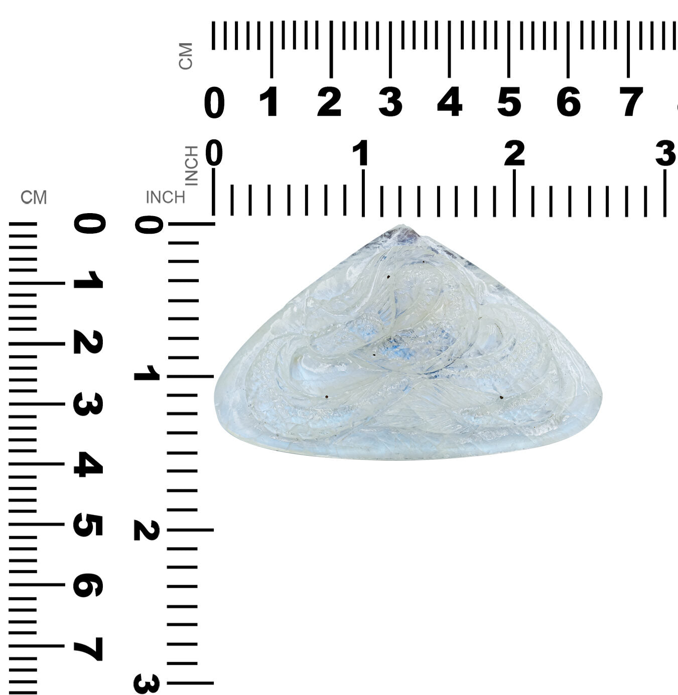 Rainbow Moonstone Dragon Carving