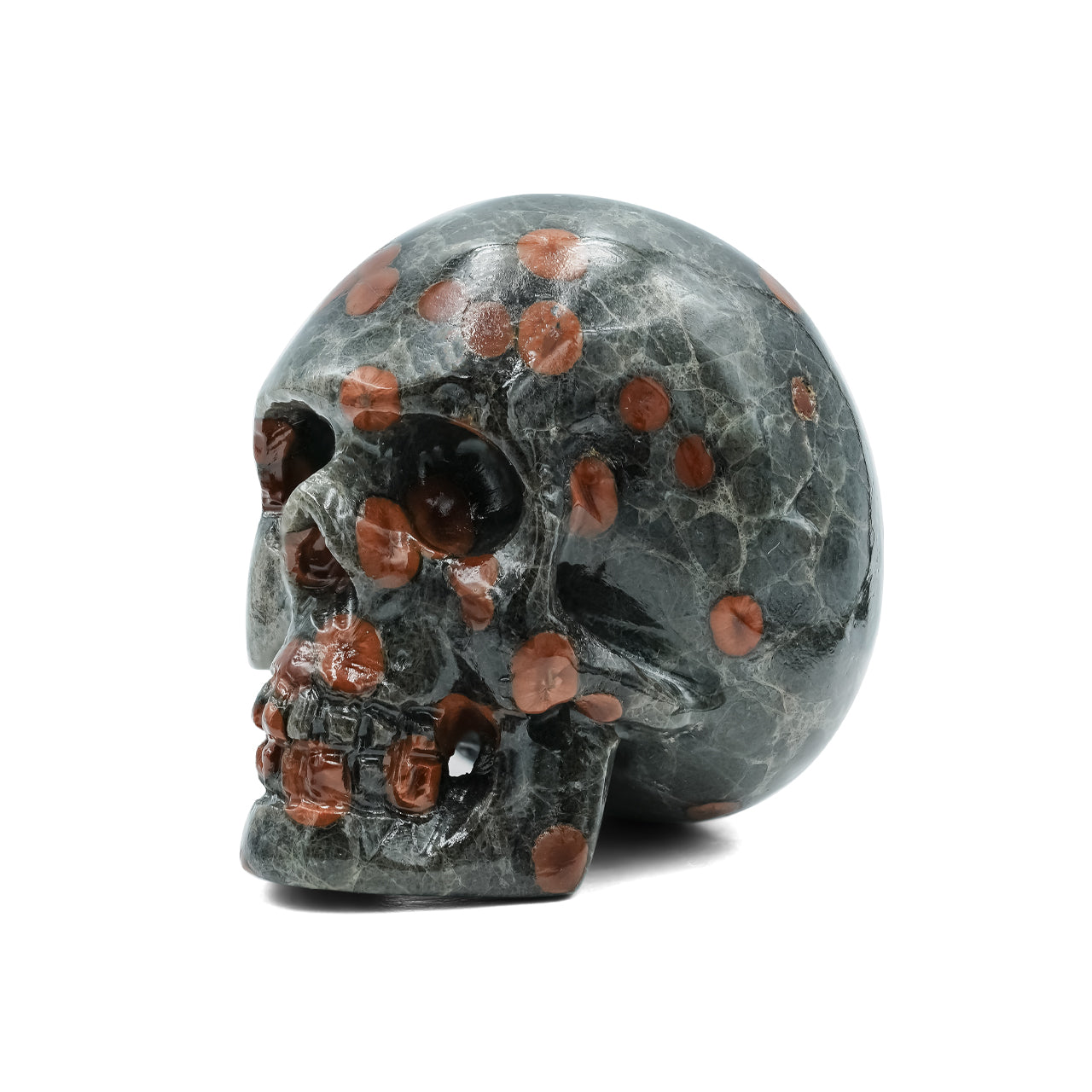 Red Planet Obsidian Skull Carving 750cts