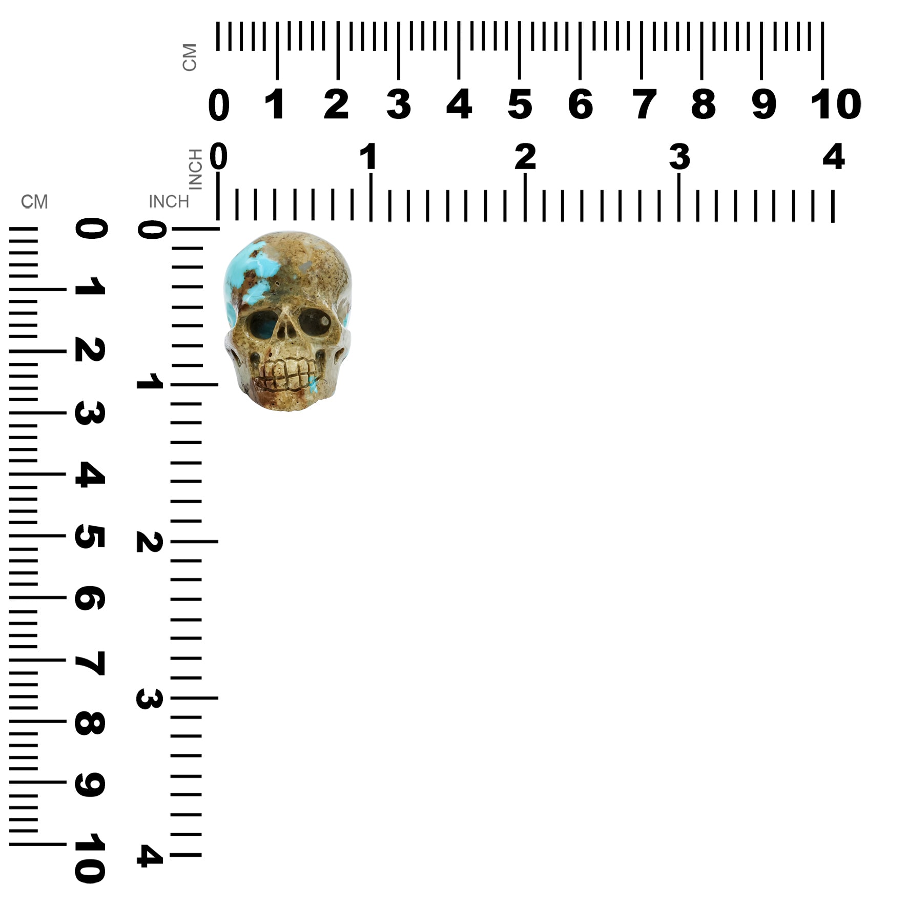 Hand Carved New Arizona Turquoise Skull Carving 172.5 cts