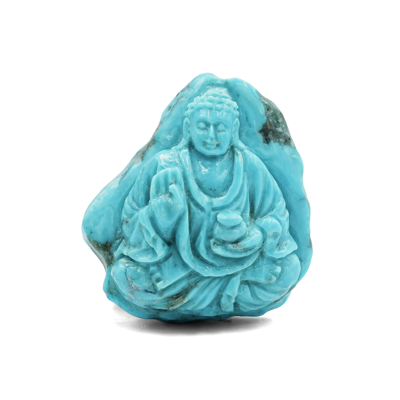 Turquoise Budha Carving 107cts