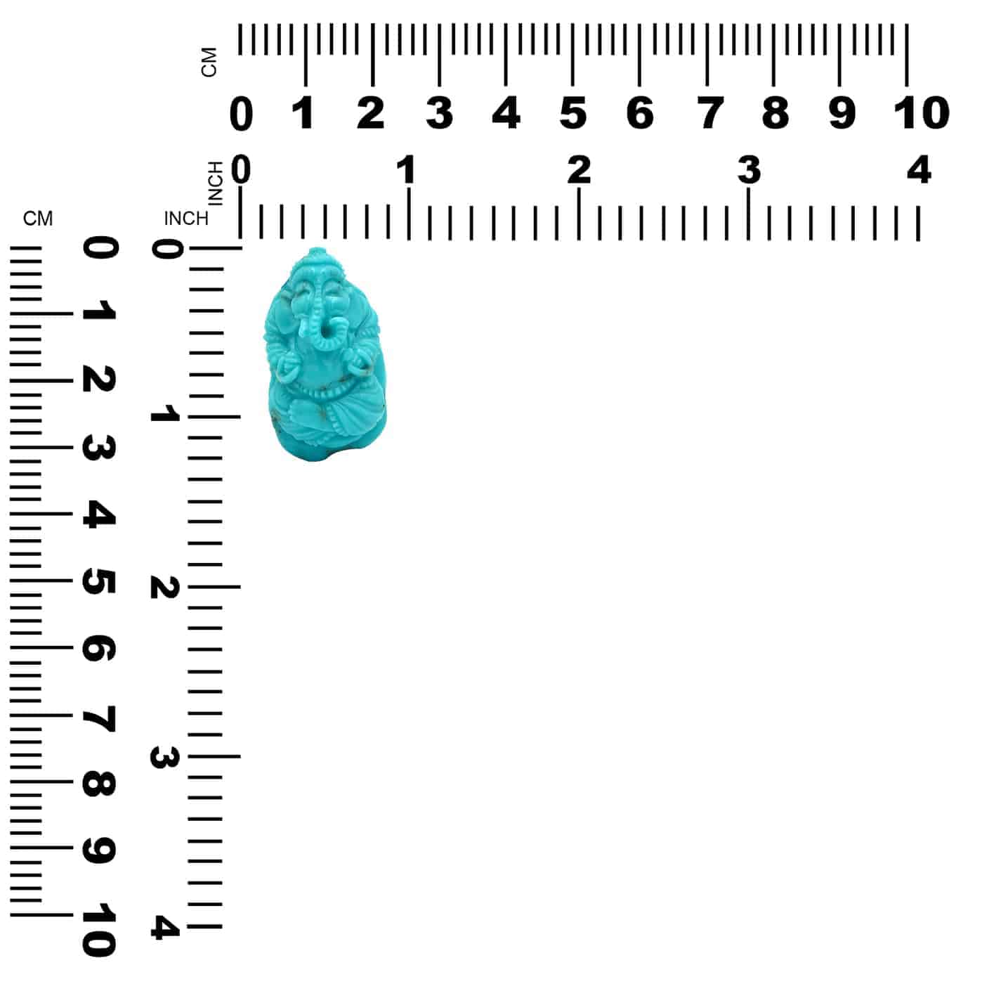 Hand Carved Turquoise Ganesh 46ct