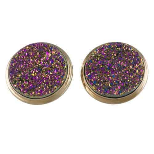 Starborn-Creations-18k-Gold-Plated-Brass-Rainbow-Titanium-Drusy-Post-Earrings-B00CEIL6Q8
