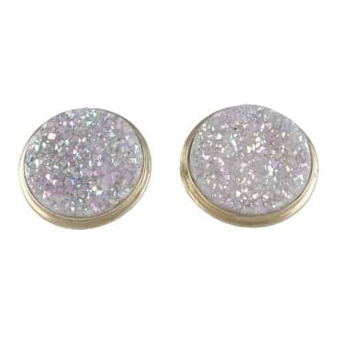 Starborn-Creations-18k-Gold-Plated-Brass-White-Drusy-Post-Earrings-B00CEIOK3Y