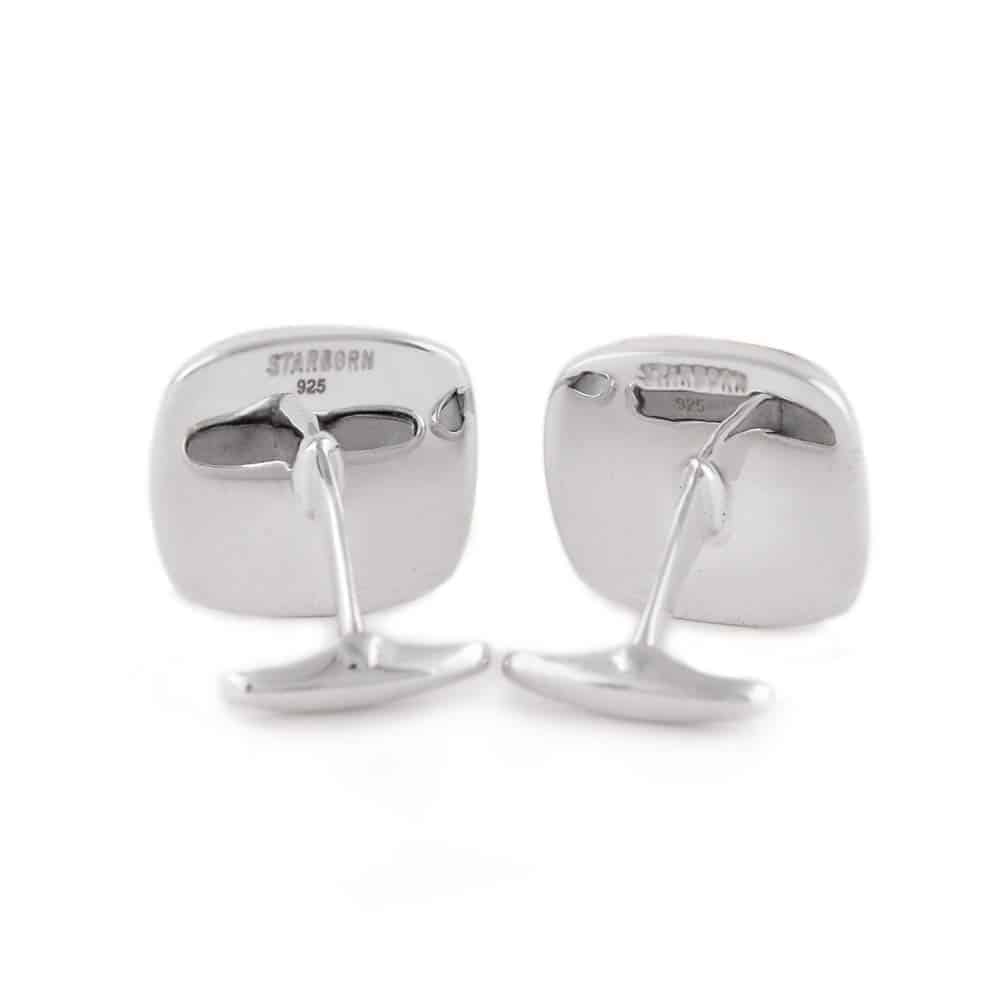 Starborn-Sterling-Silver-Agatized-Fossil-Dinosaur-Bone-Cuff-Links-B074527B18-3