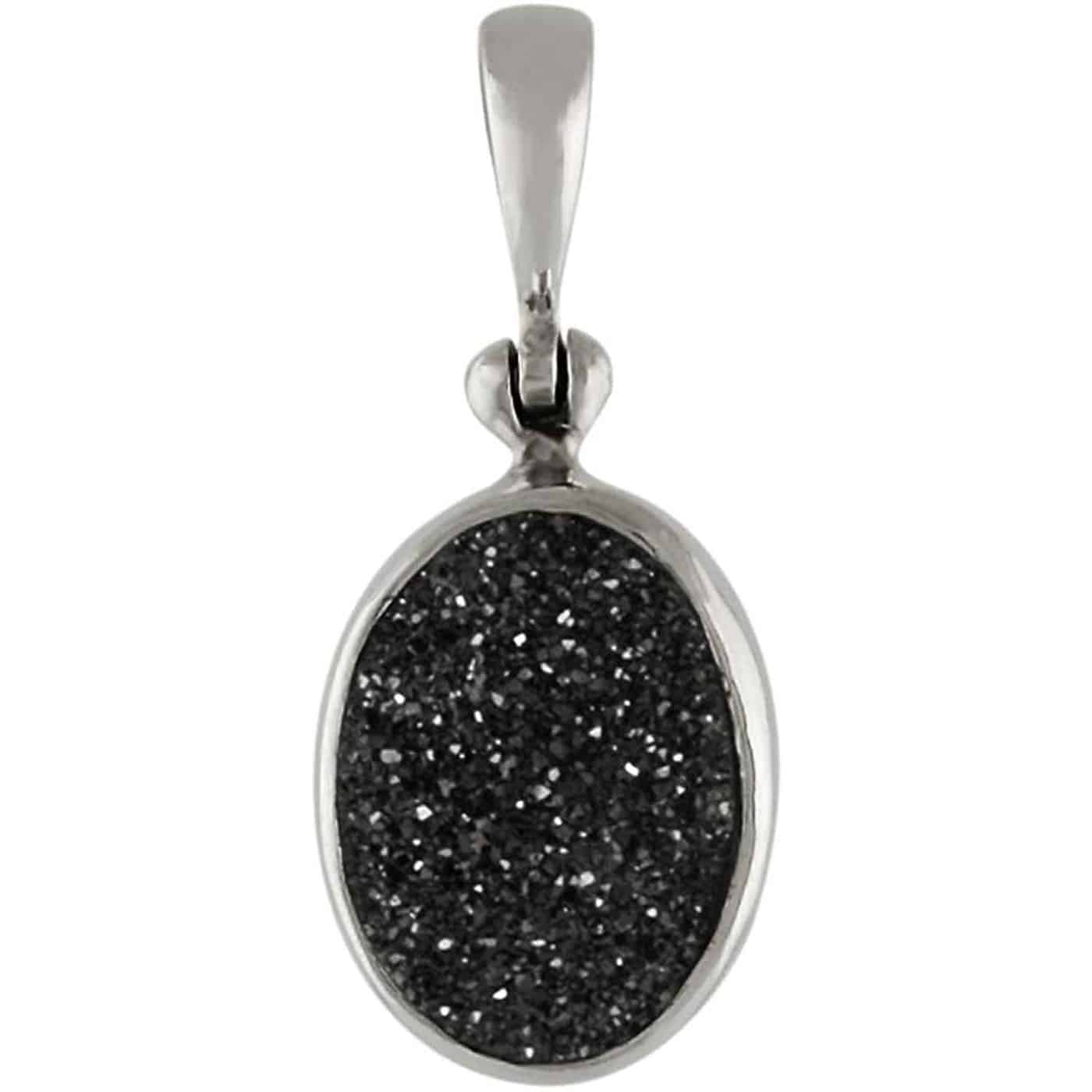 Starborn-Sterling-Silver-Black-Knight-Oval-Crystal-Quartz-Drusy-Pendant-B082DM2745
