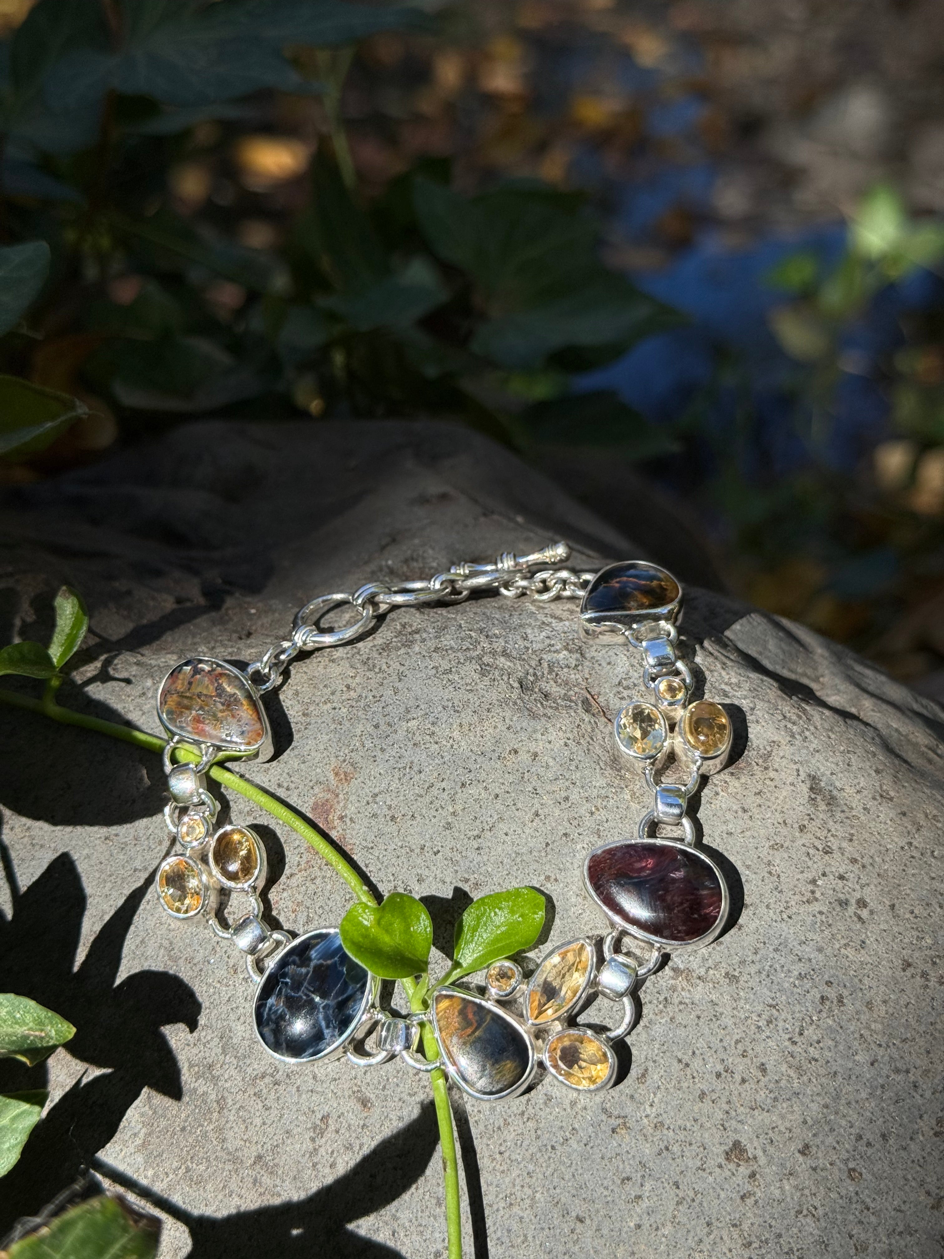 Starborn Pietersite Bracelet in Sterling Silver