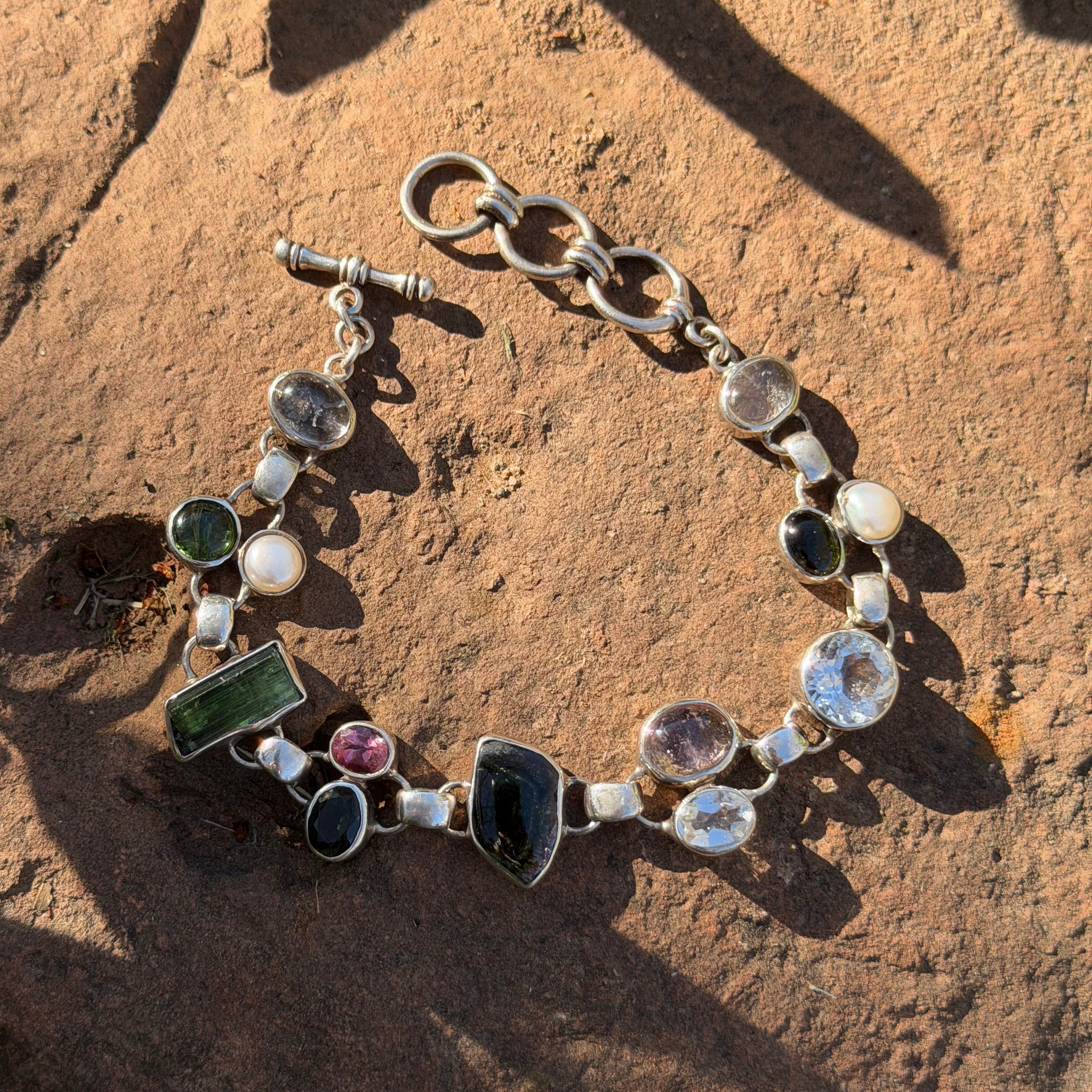 Starborn Tourmaline Multistone Bracelet in Sterling Silver