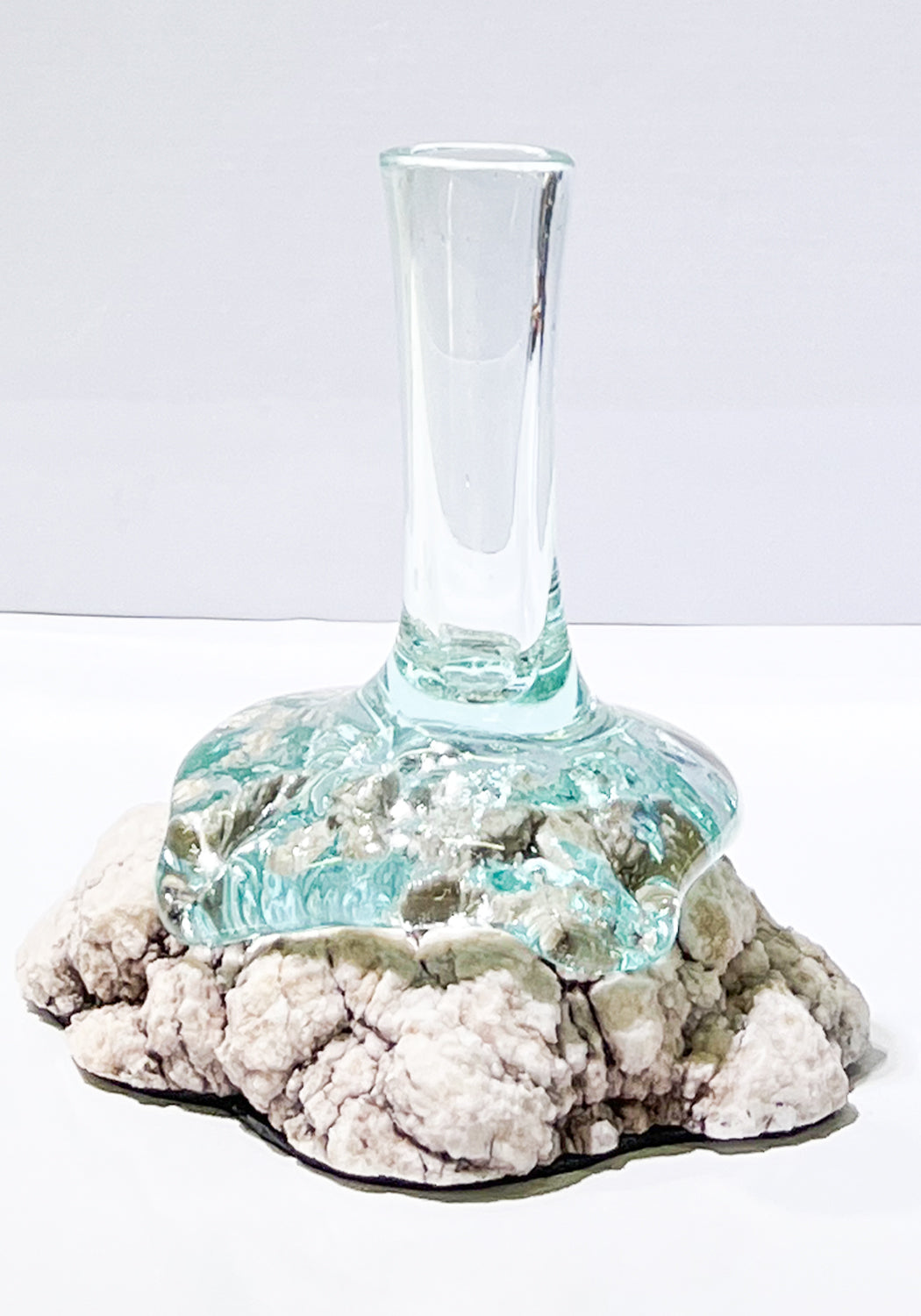 Starborn Handblown Molten Glass Vase on Payson Geode