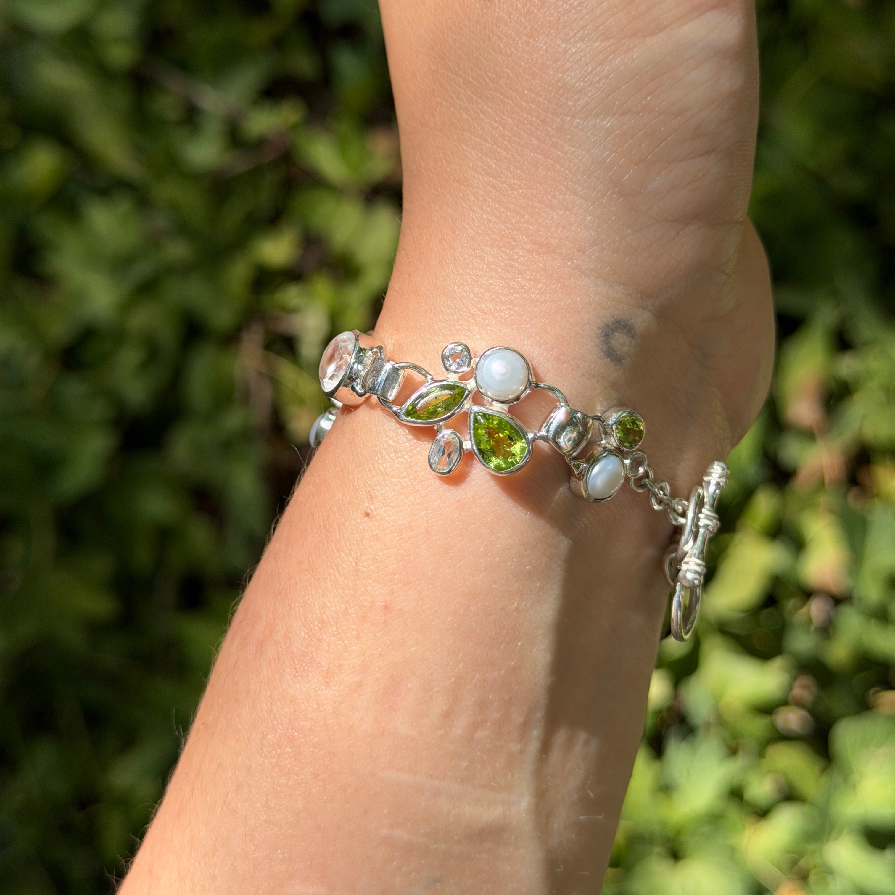 Starborn Peridot Multi-Stone Bracelet in Sterling Silver