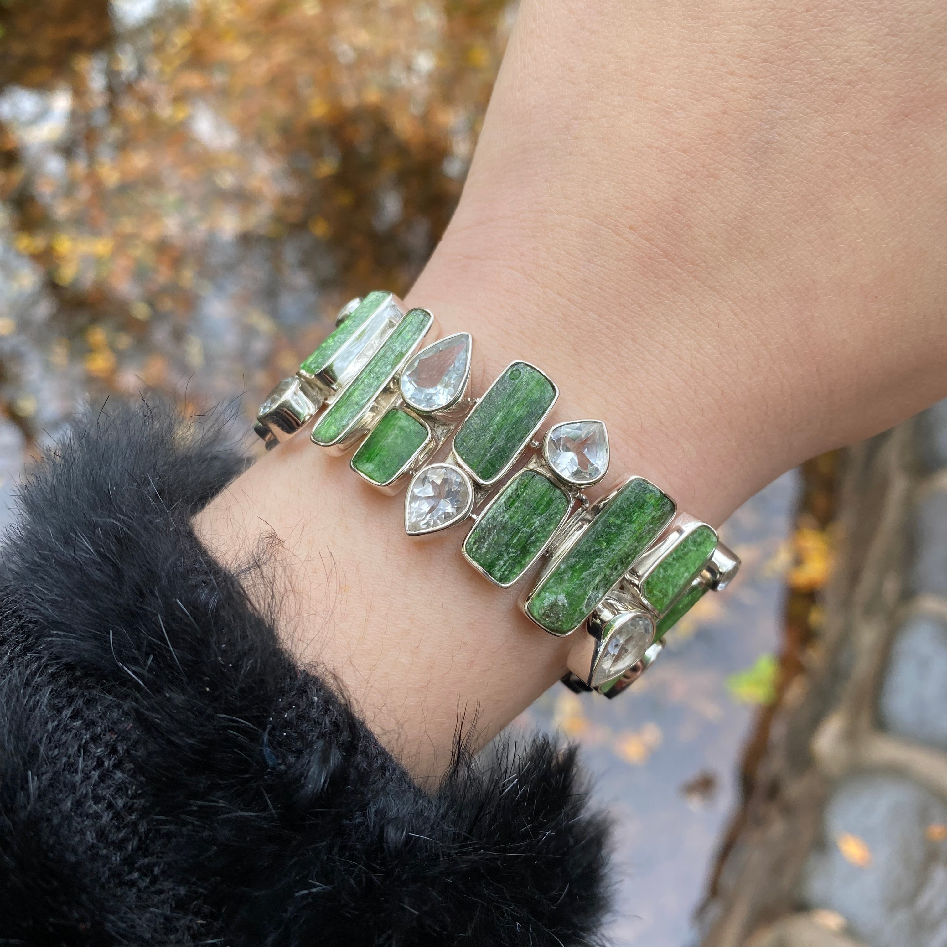 Starborn Chrome Diopside Bracelet in Sterling Silver