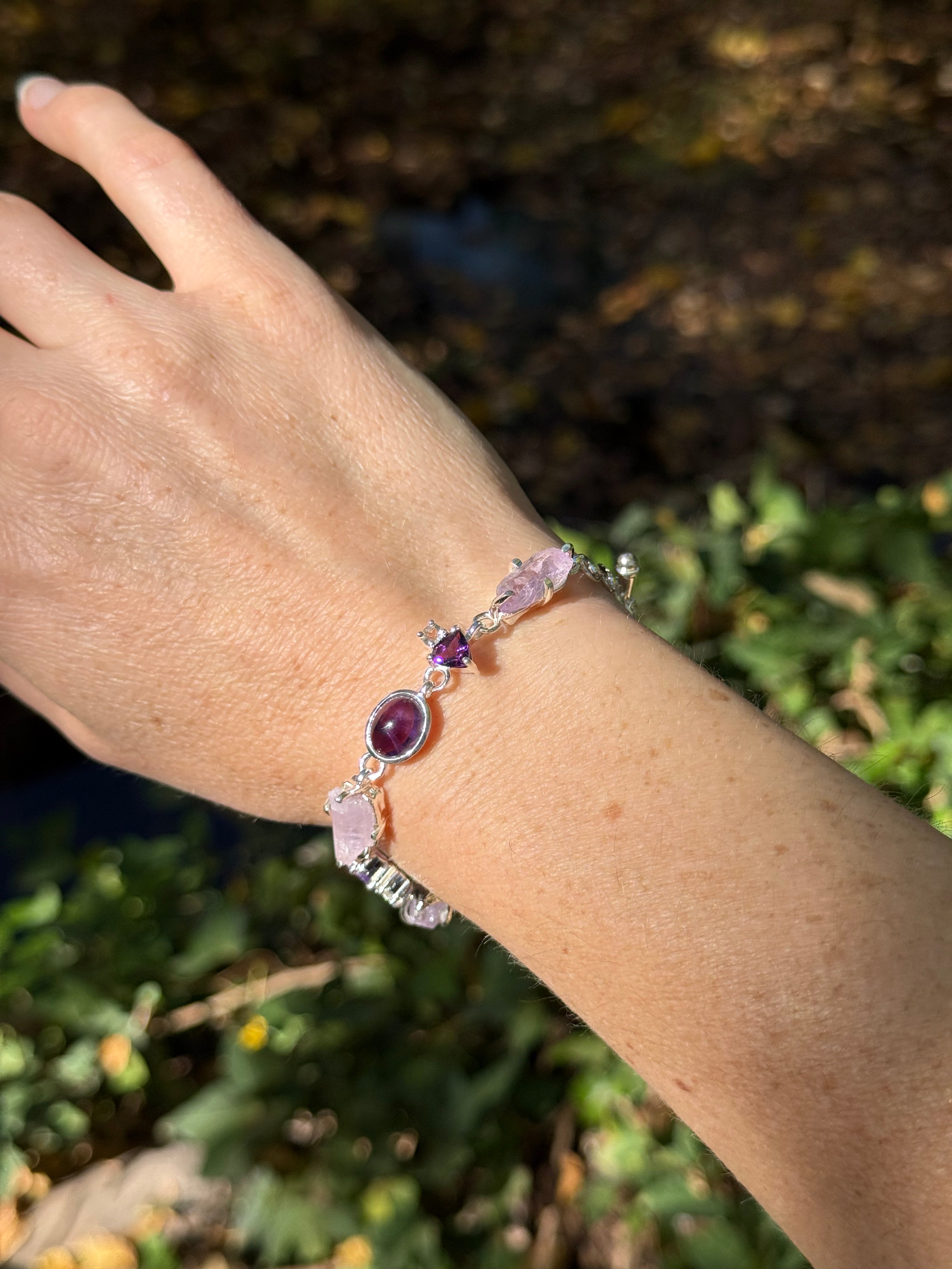 Starborn Kunzite Bracelet in Sterling Silver