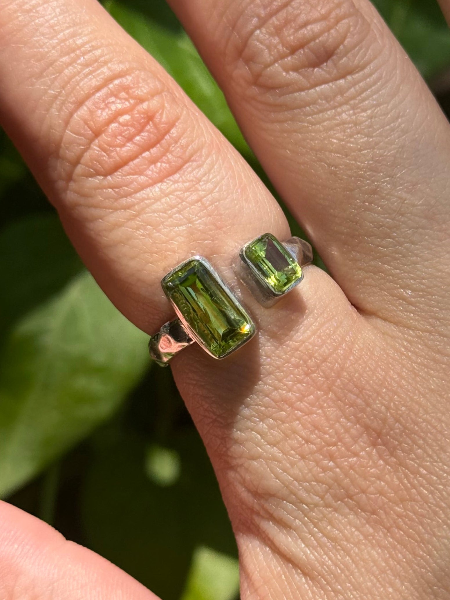 Starborn Peridot Ring in Sterling Silver