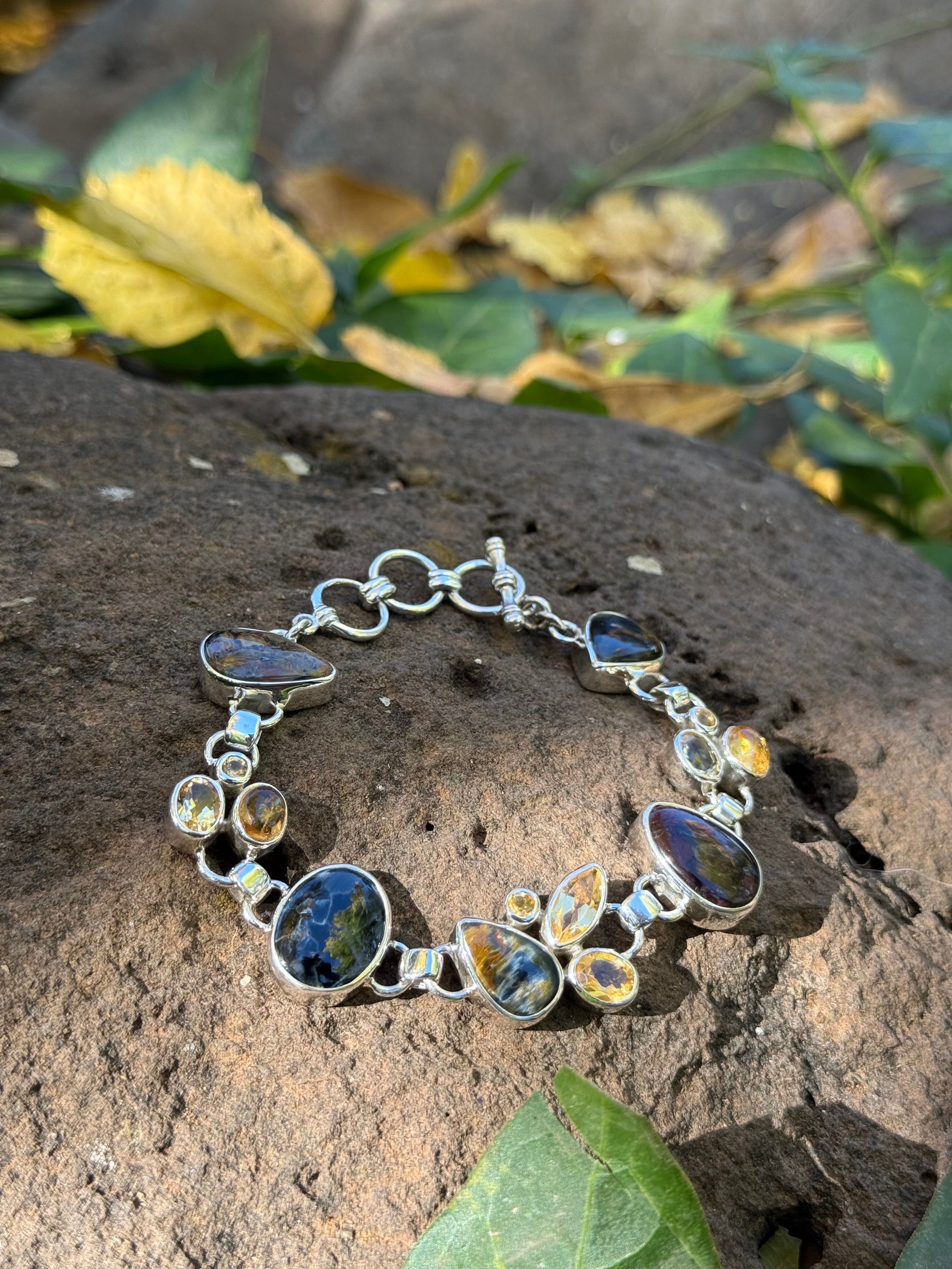 Starborn Pietersite Bracelet in Sterling Silver