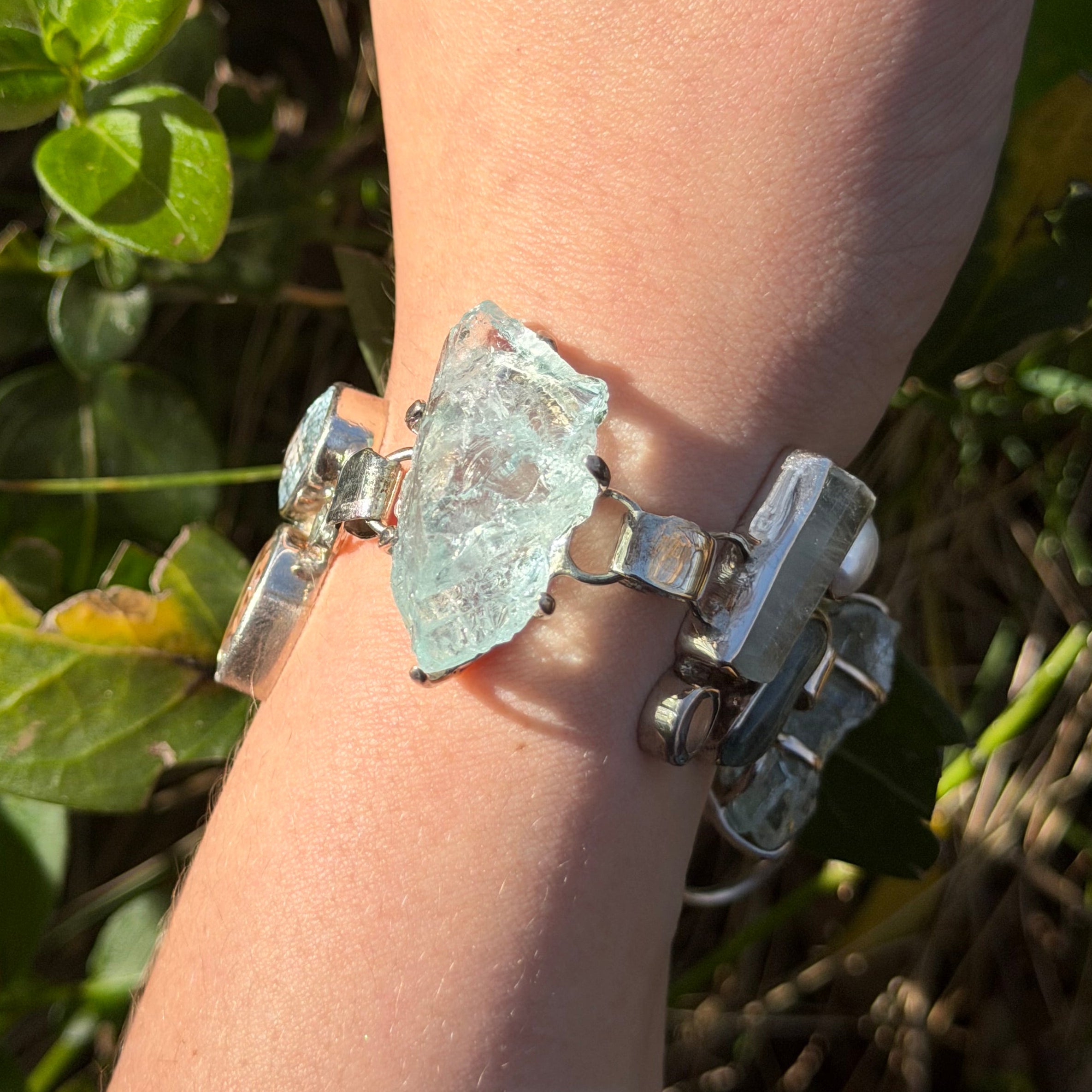 Starborn Aquamarine Bracelet in Sterling Silver