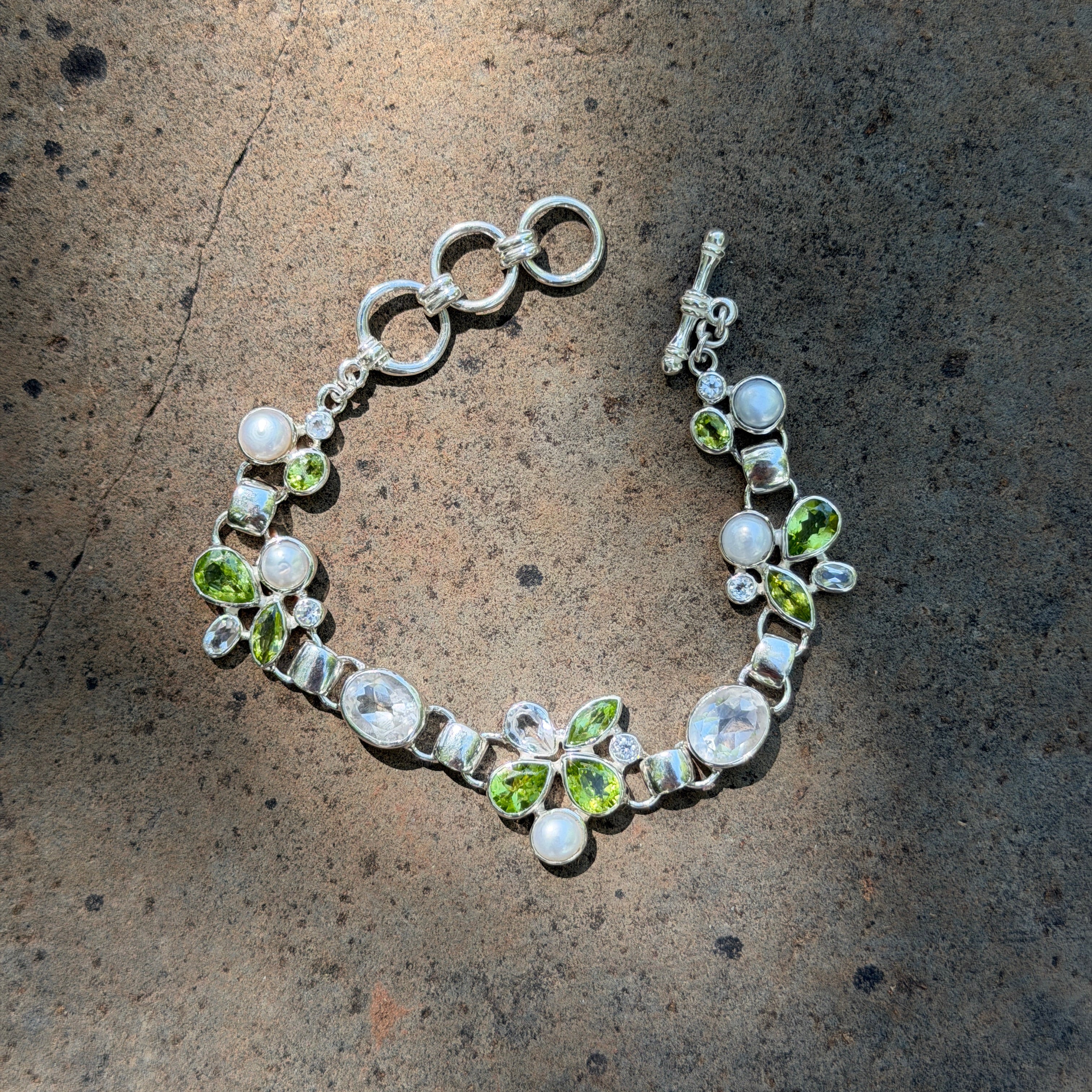 Starborn Peridot Multi-Stone Bracelet in Sterling Silver