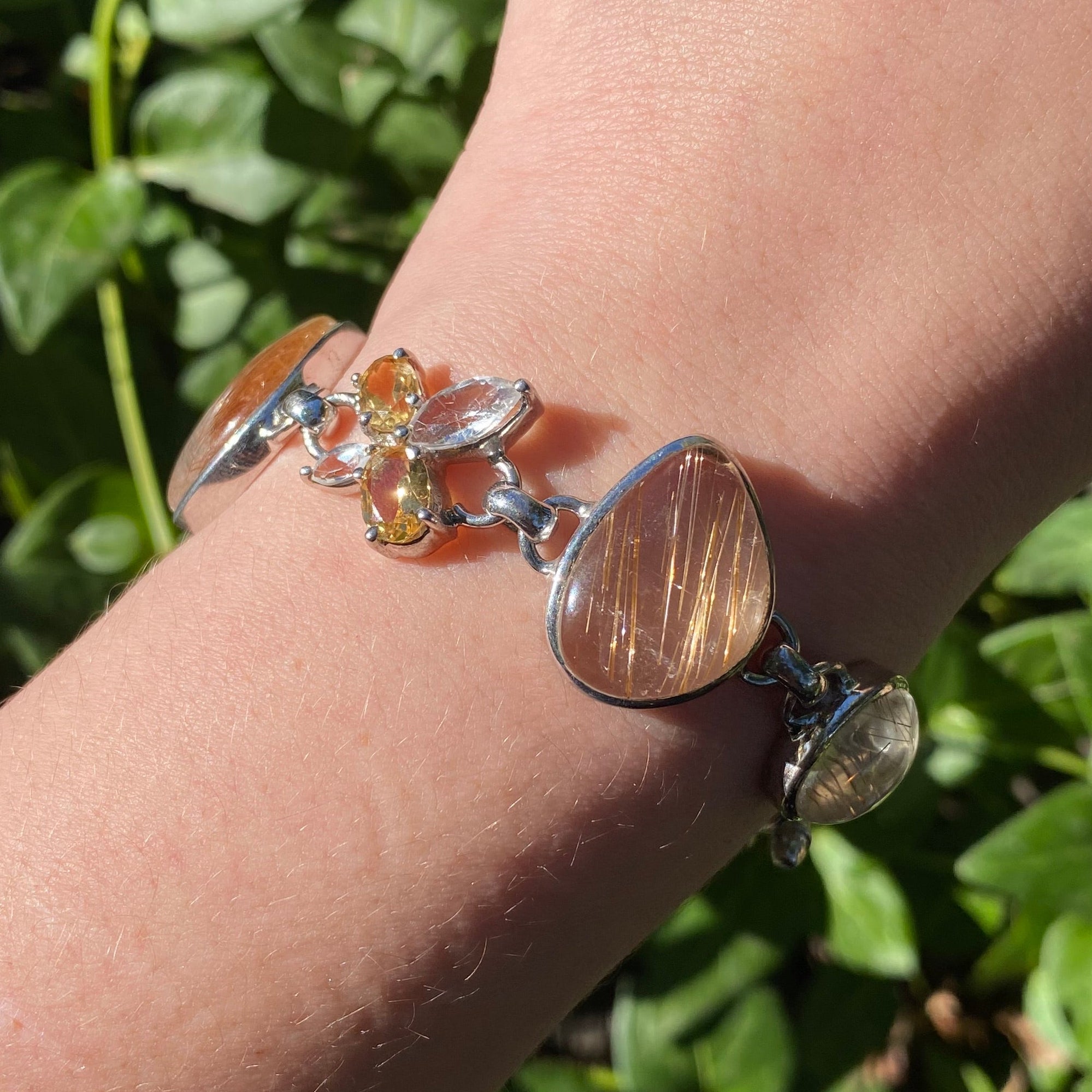 Starborn Rutilated Quartz Bracelet in Sterling Silver