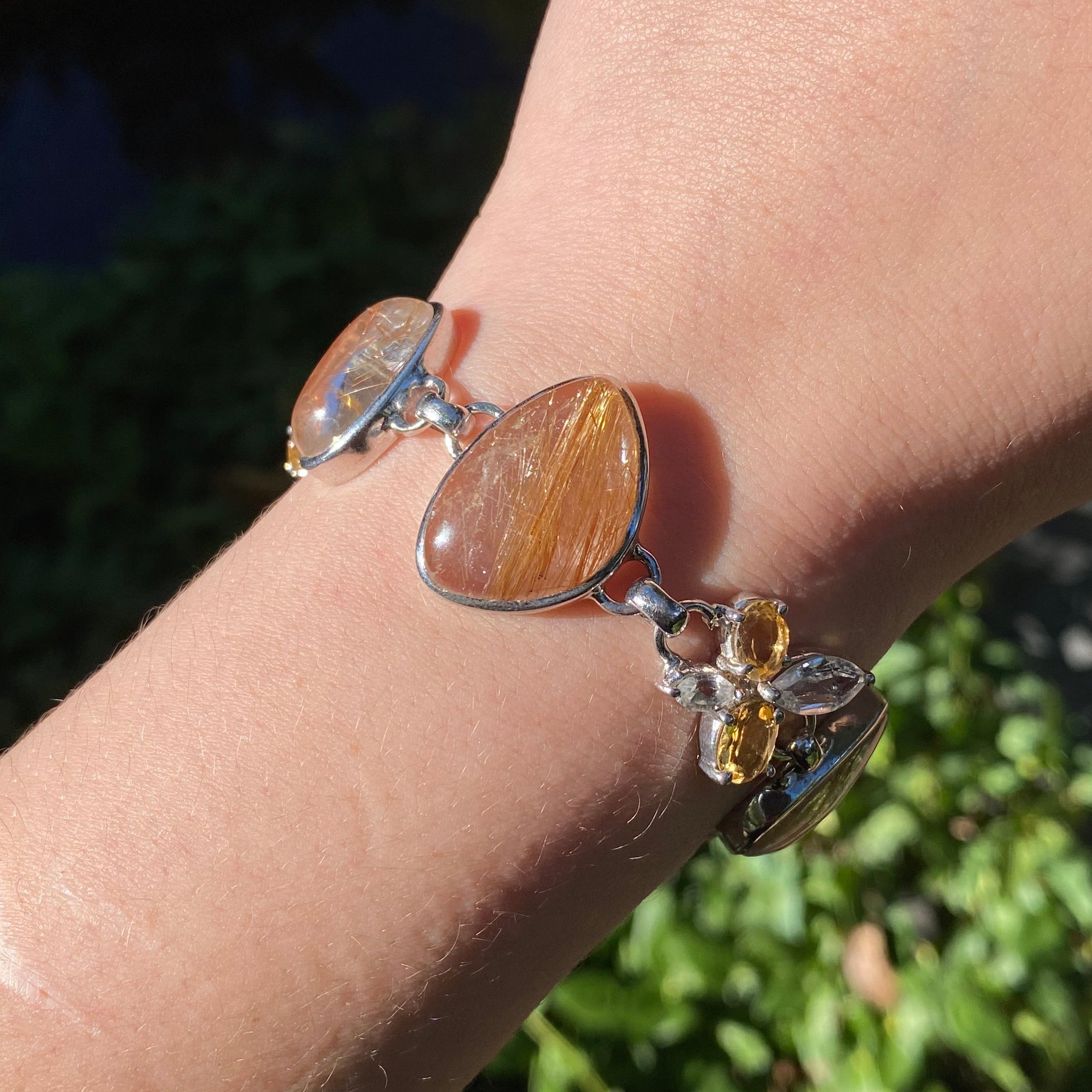 Starborn Rutilated Quartz Bracelet in Sterling Silver