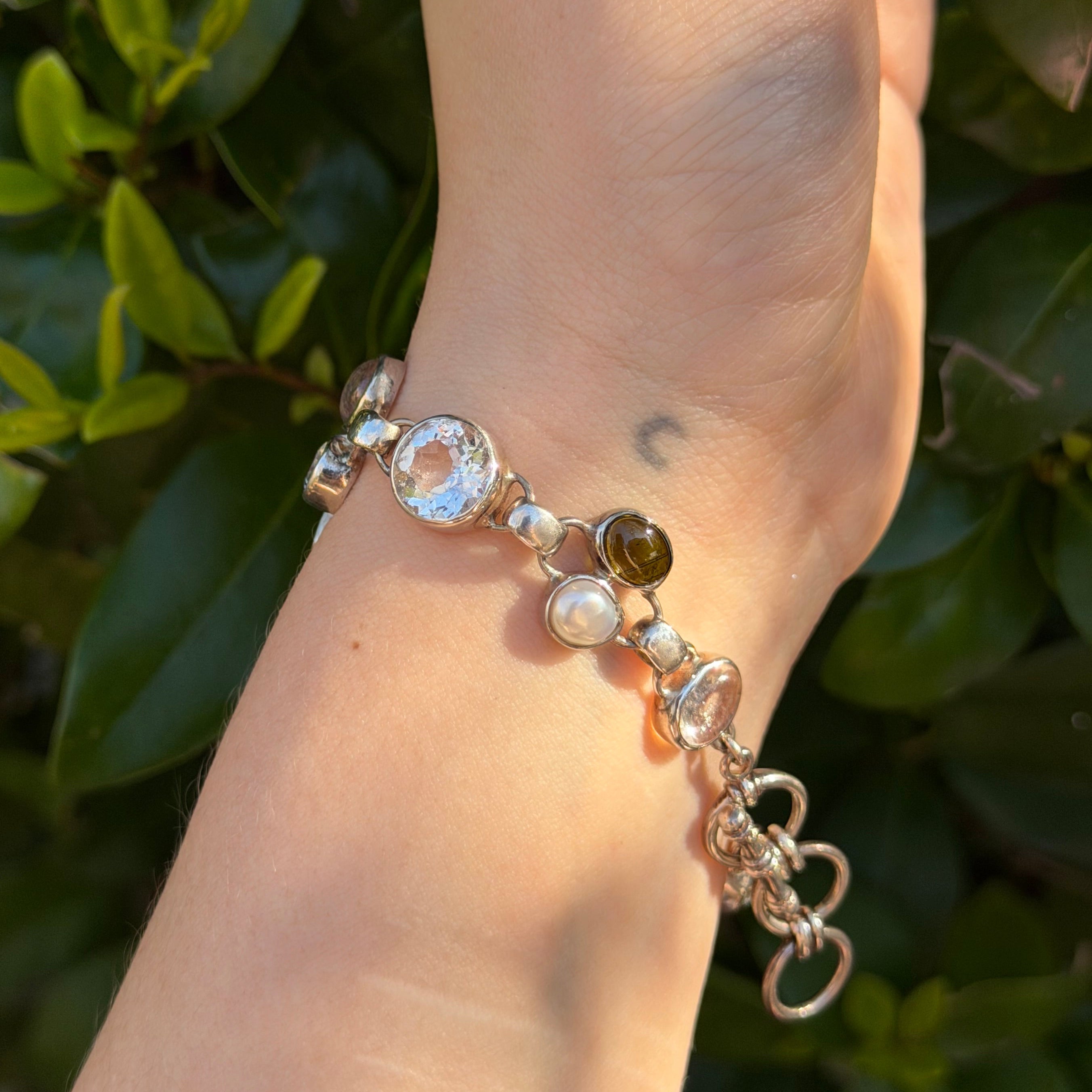 Starborn Tourmaline Multistone Bracelet in Sterling Silver