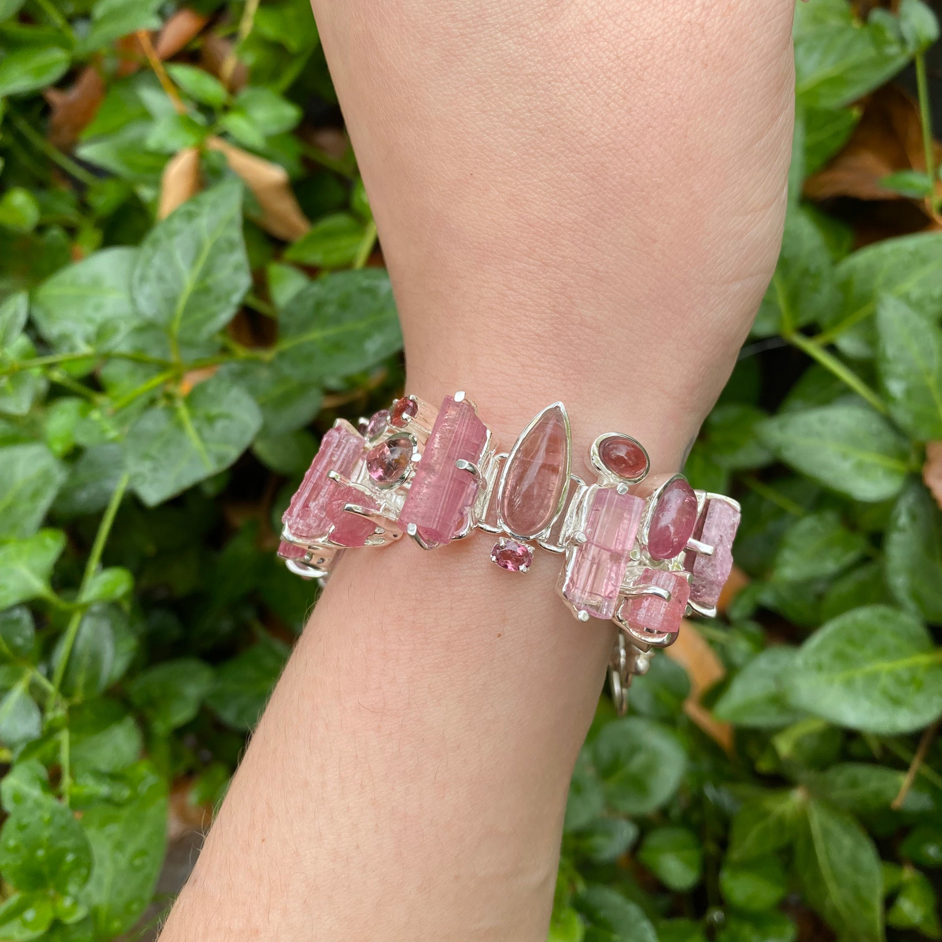 Starborn Pink Tourmaline Bracelet in Sterling Silver