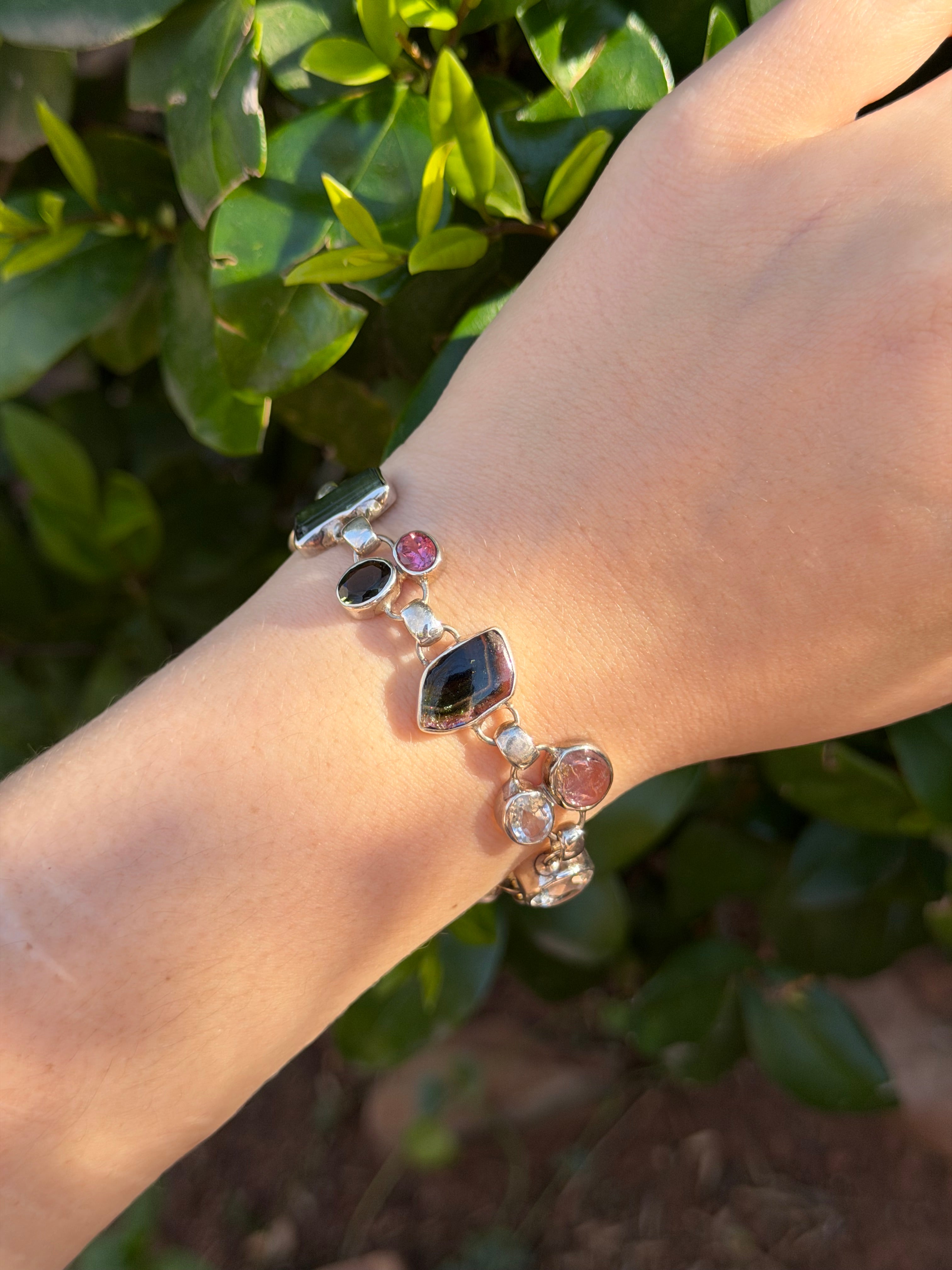 Starborn Tourmaline Multistone Bracelet in Sterling Silver