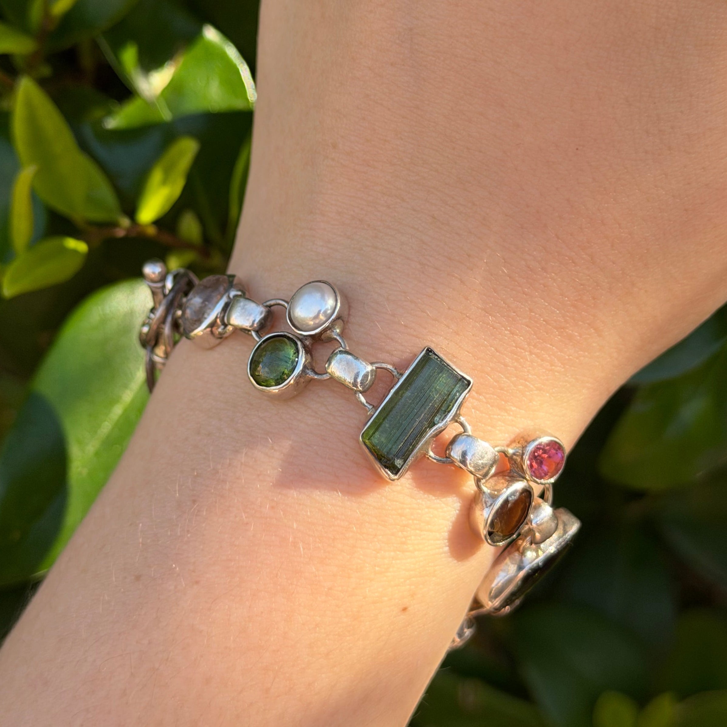 Starborn Tourmaline Multistone Bracelet in Sterling Silver