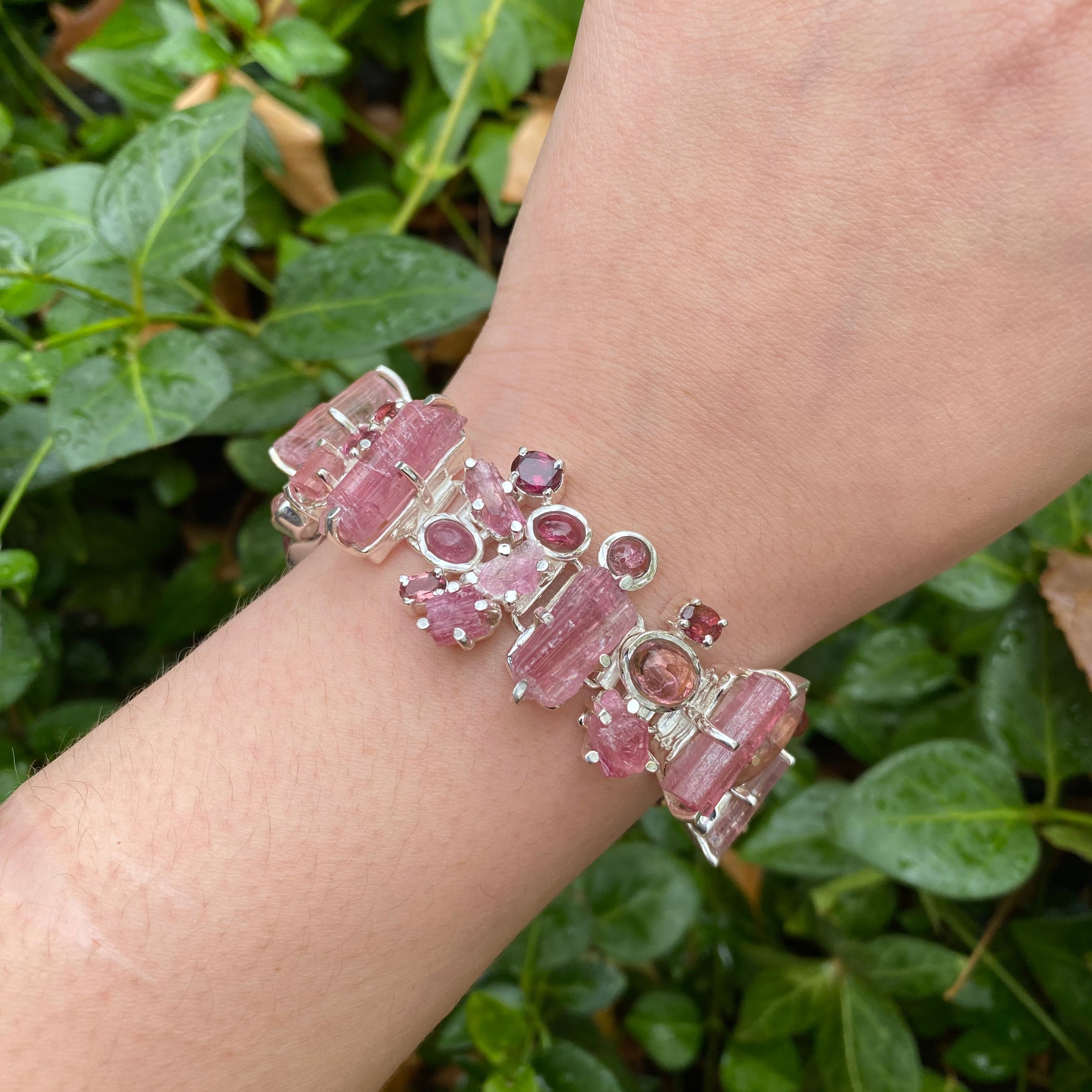 Starborn Pink Tourmaline Bracelet in Sterling Silver