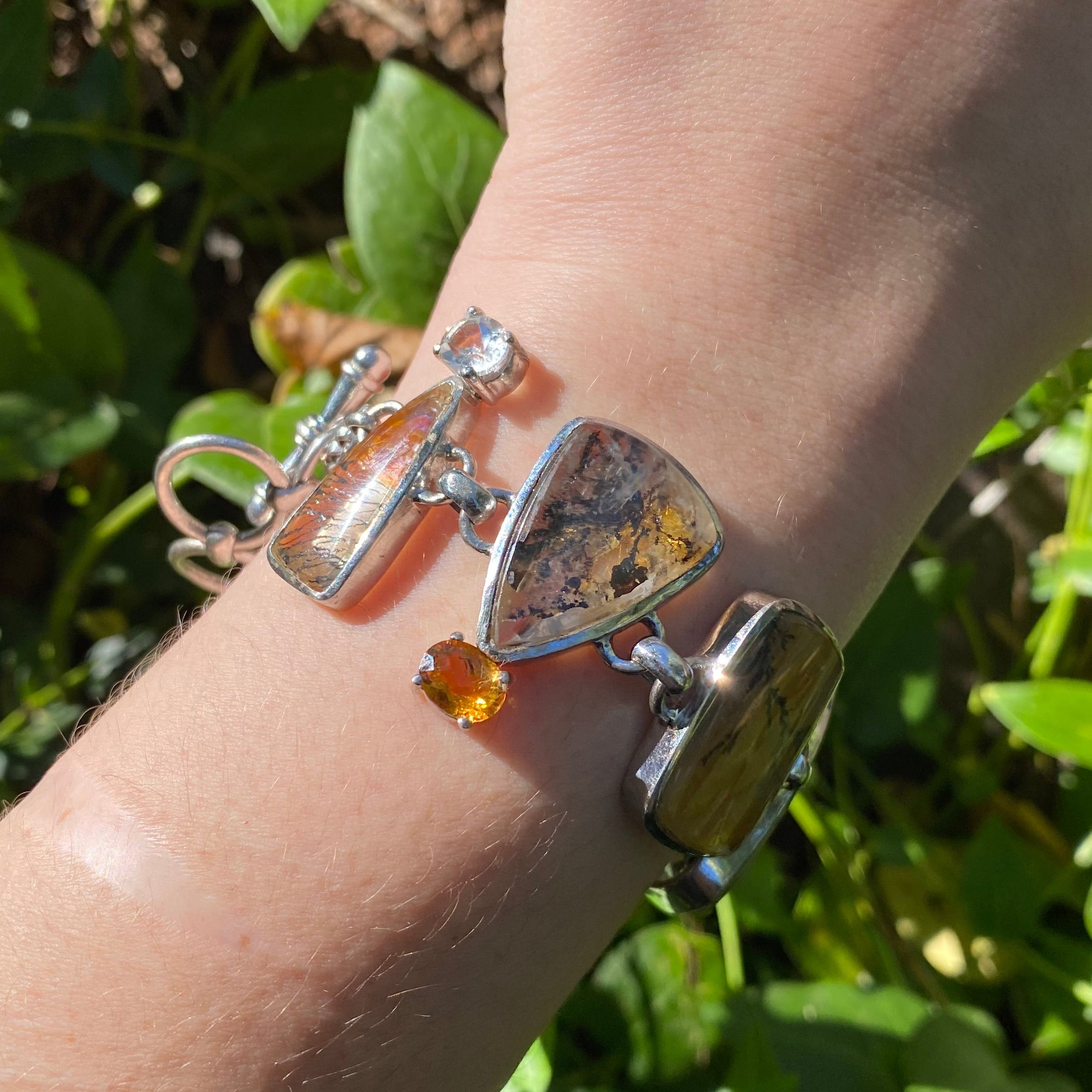 Starborn Dendritic Quartz Bracelet in Sterling Silver