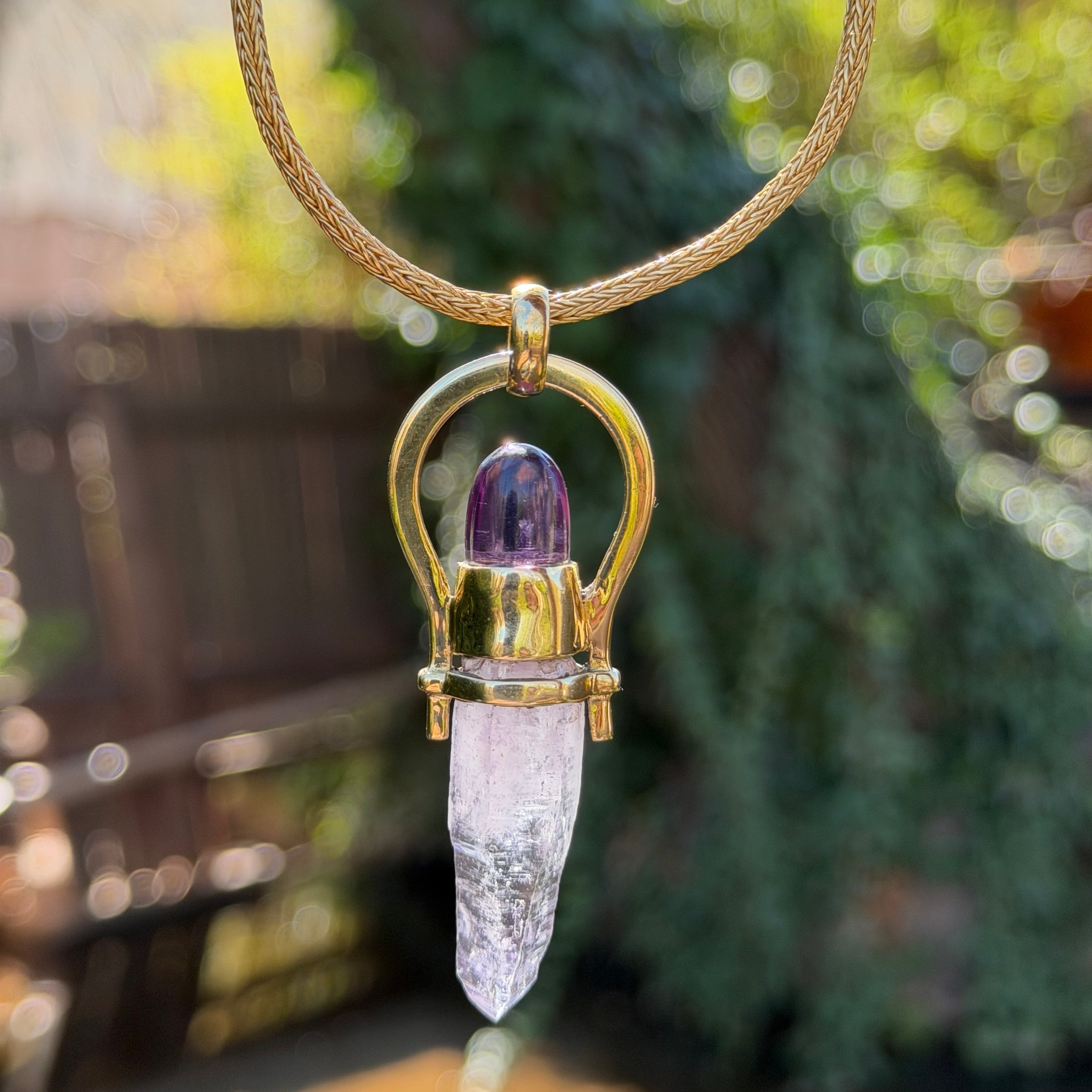 Starborn Vera Cruz Amethyst Horseshoe Pendant in Nordic Gold