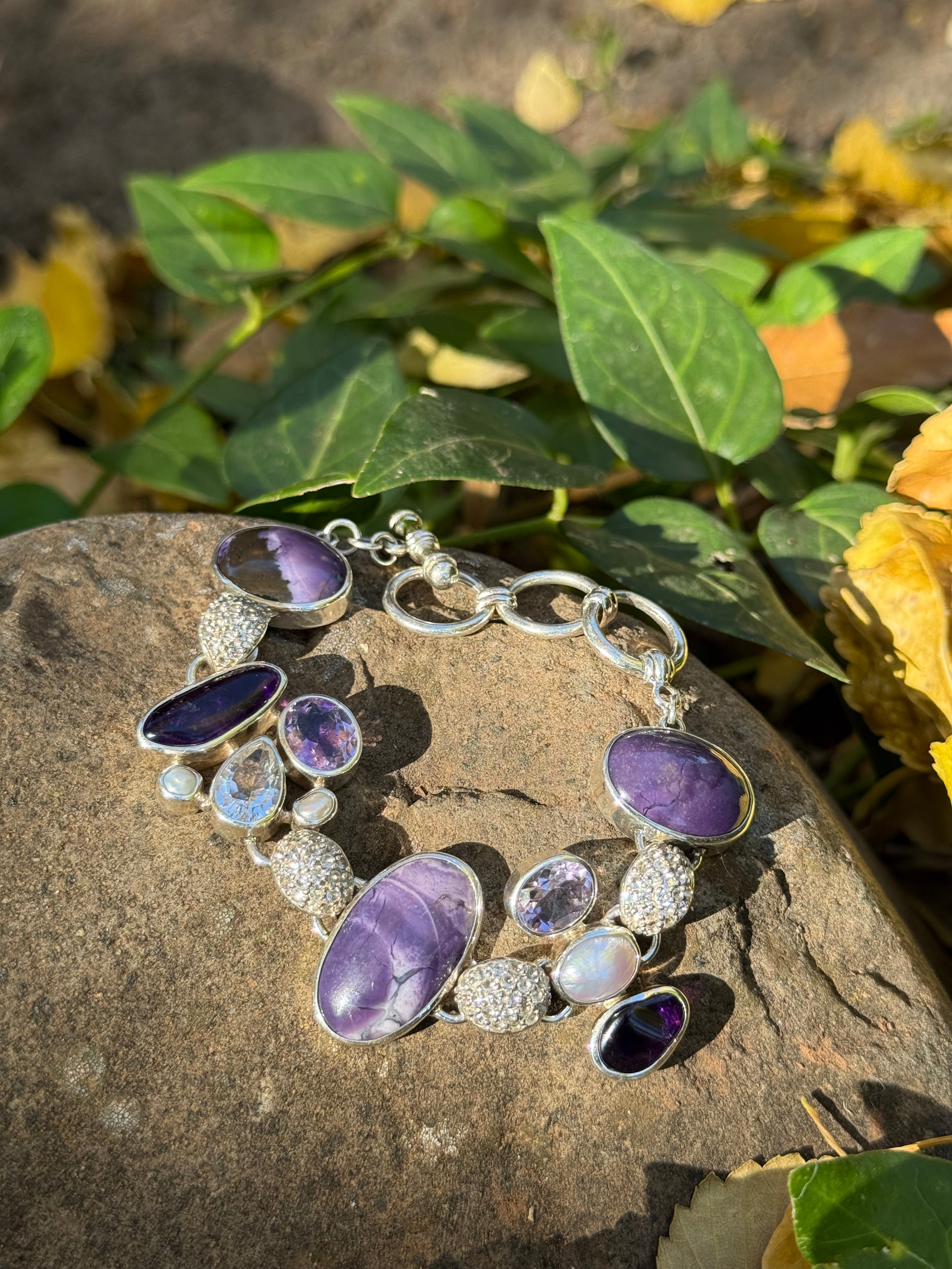 Starborn Tiffany Stone Statement Bracelet in Sterling Silver