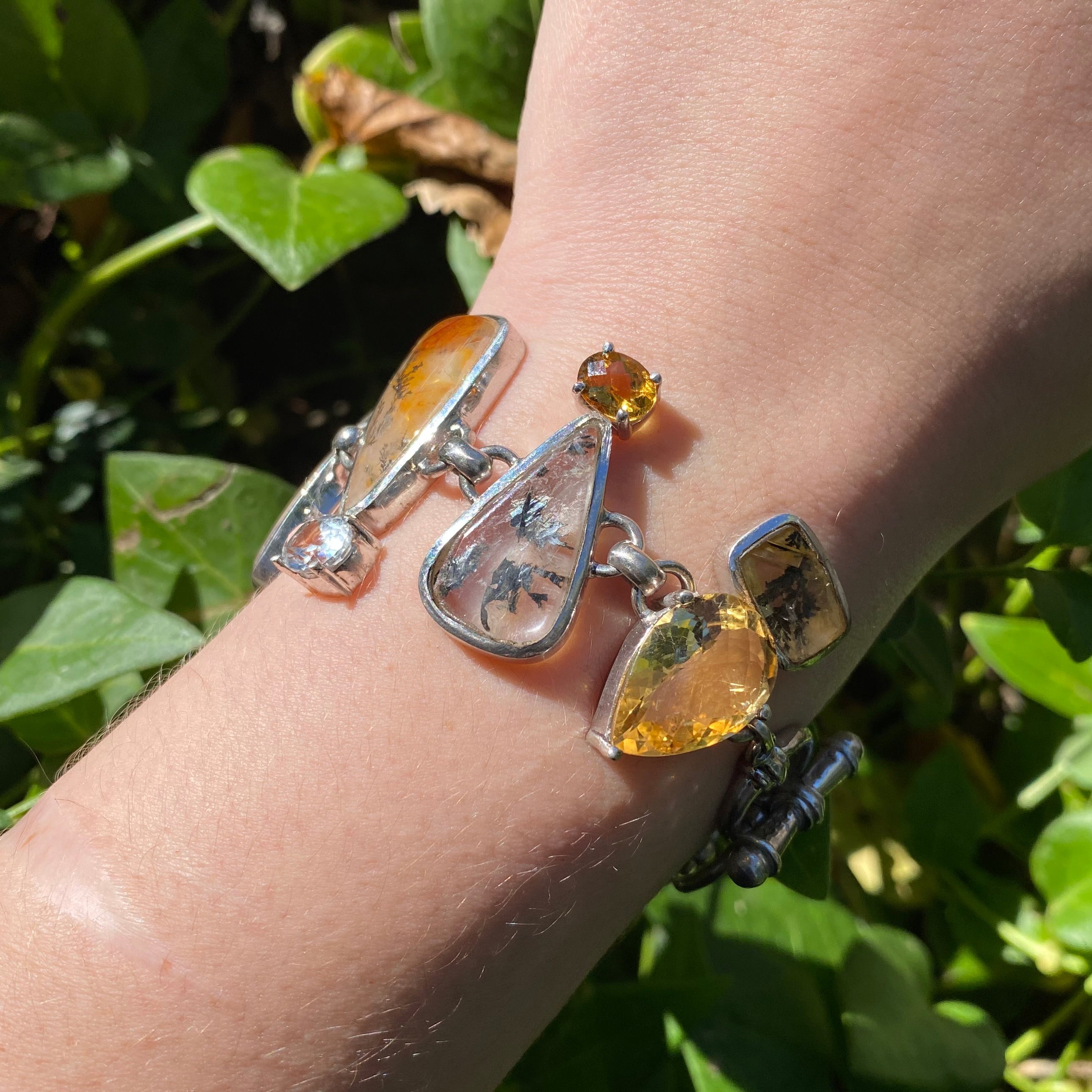 Starborn Dendritic Quartz Bracelet in Sterling Silver
