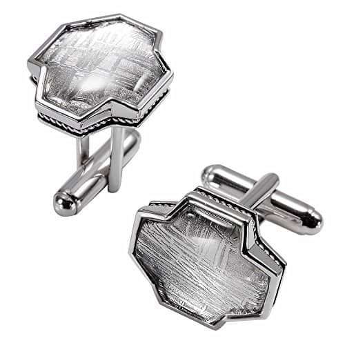 Starborn Muonionalusta Meteorite Sterling Silver Cuff Links (Multiple Styles)