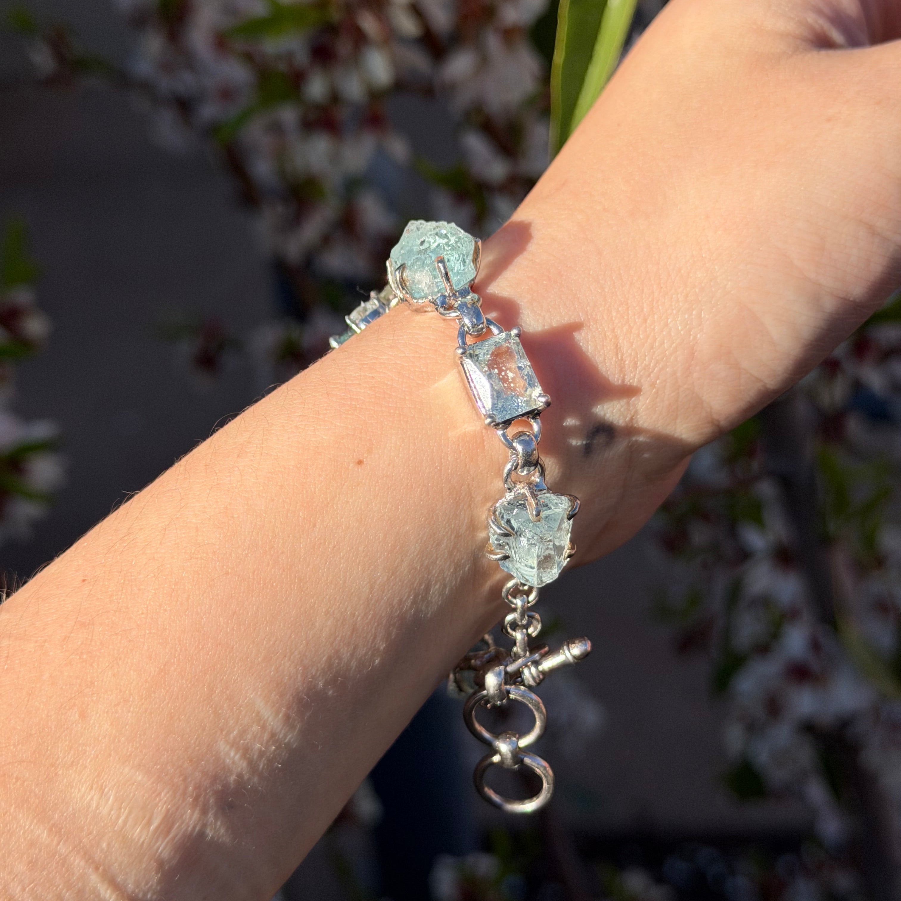Starborn Aquamarine Bracelet in Sterling Silver