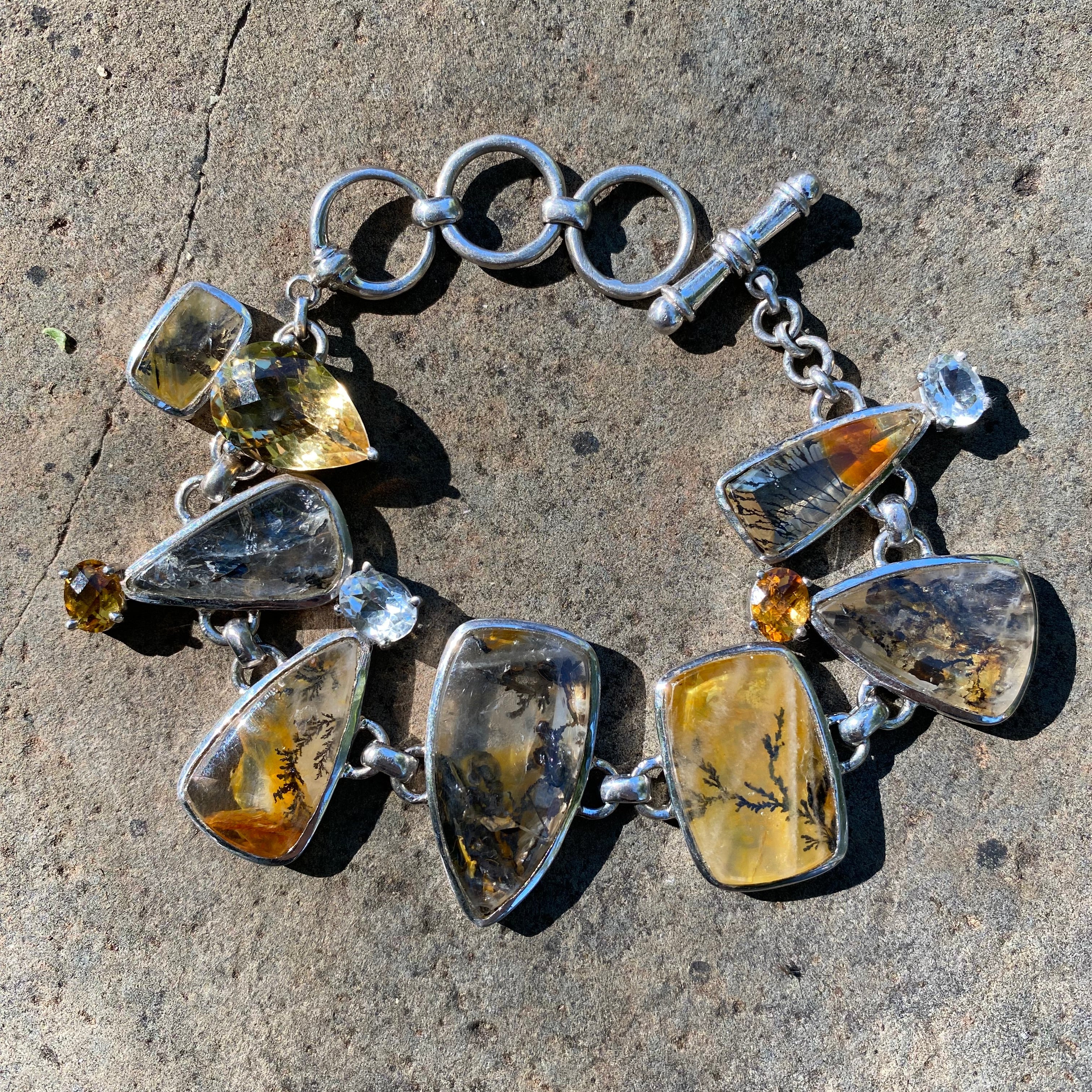 Starborn Dendritic Quartz Bracelet in Sterling Silver