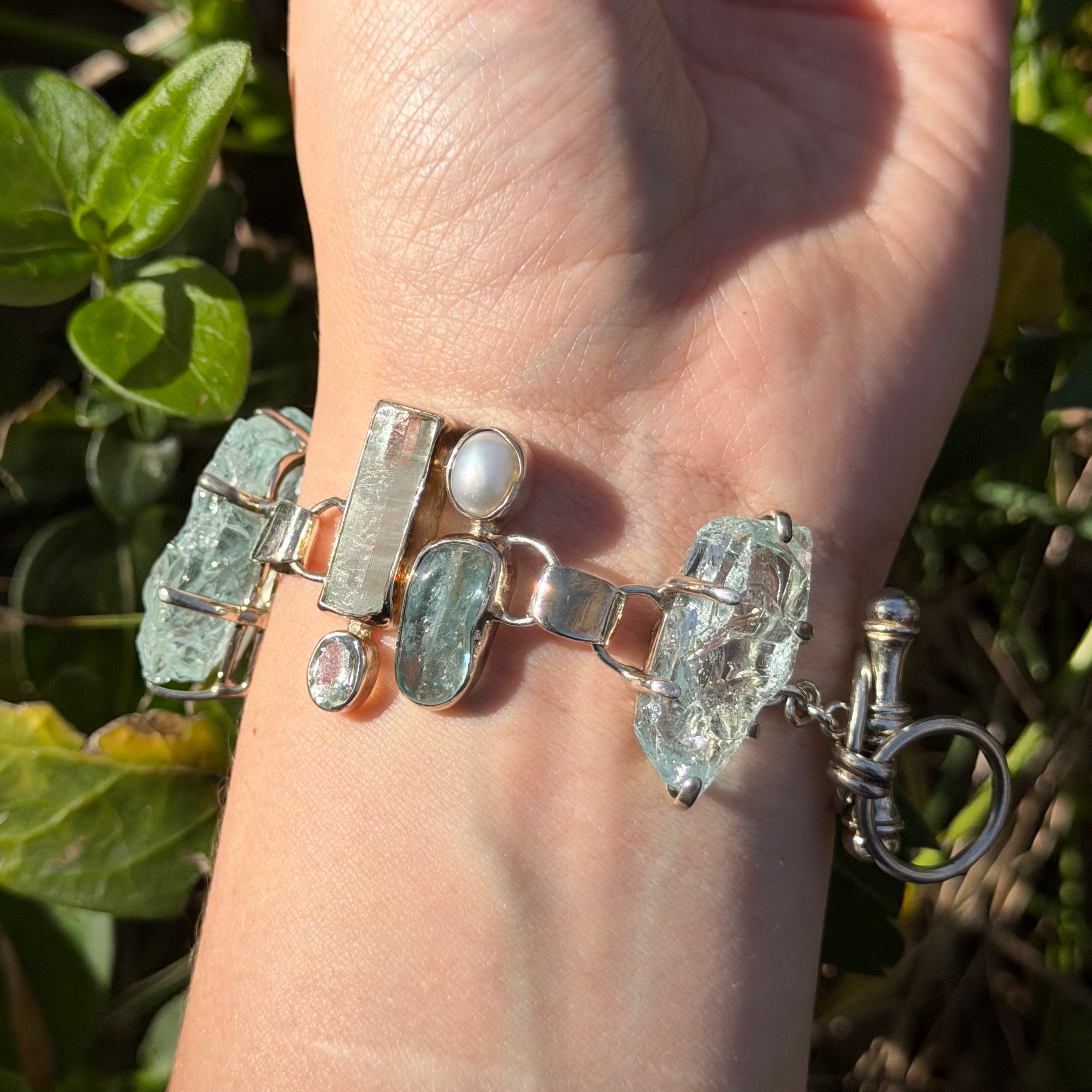 Starborn Aquamarine Bracelet in Sterling Silver