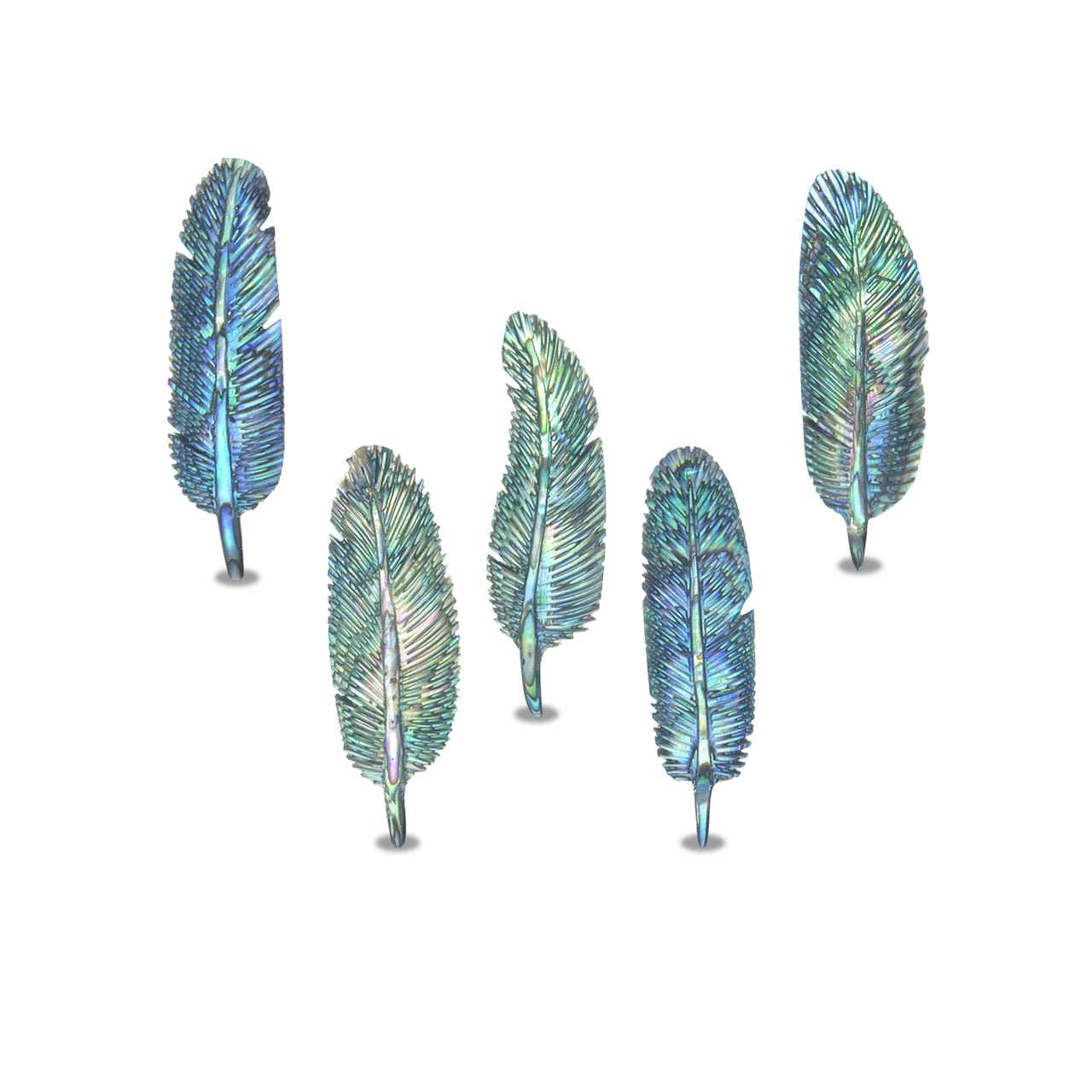 Starborn Abalone Shell Feather Carving - 1 Piece
