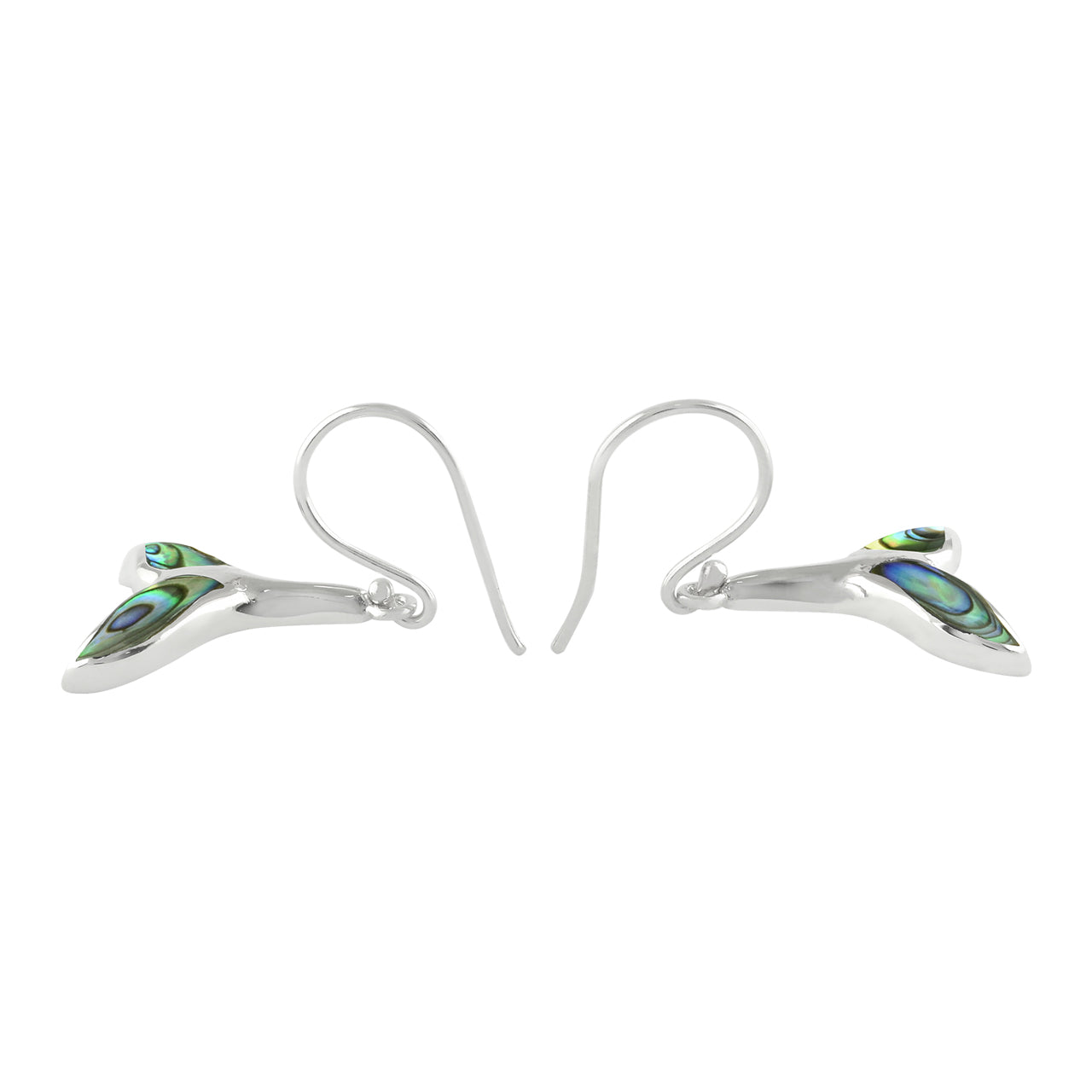 Starborn Gemstone Whale Tail Earrings in Sterling Silver