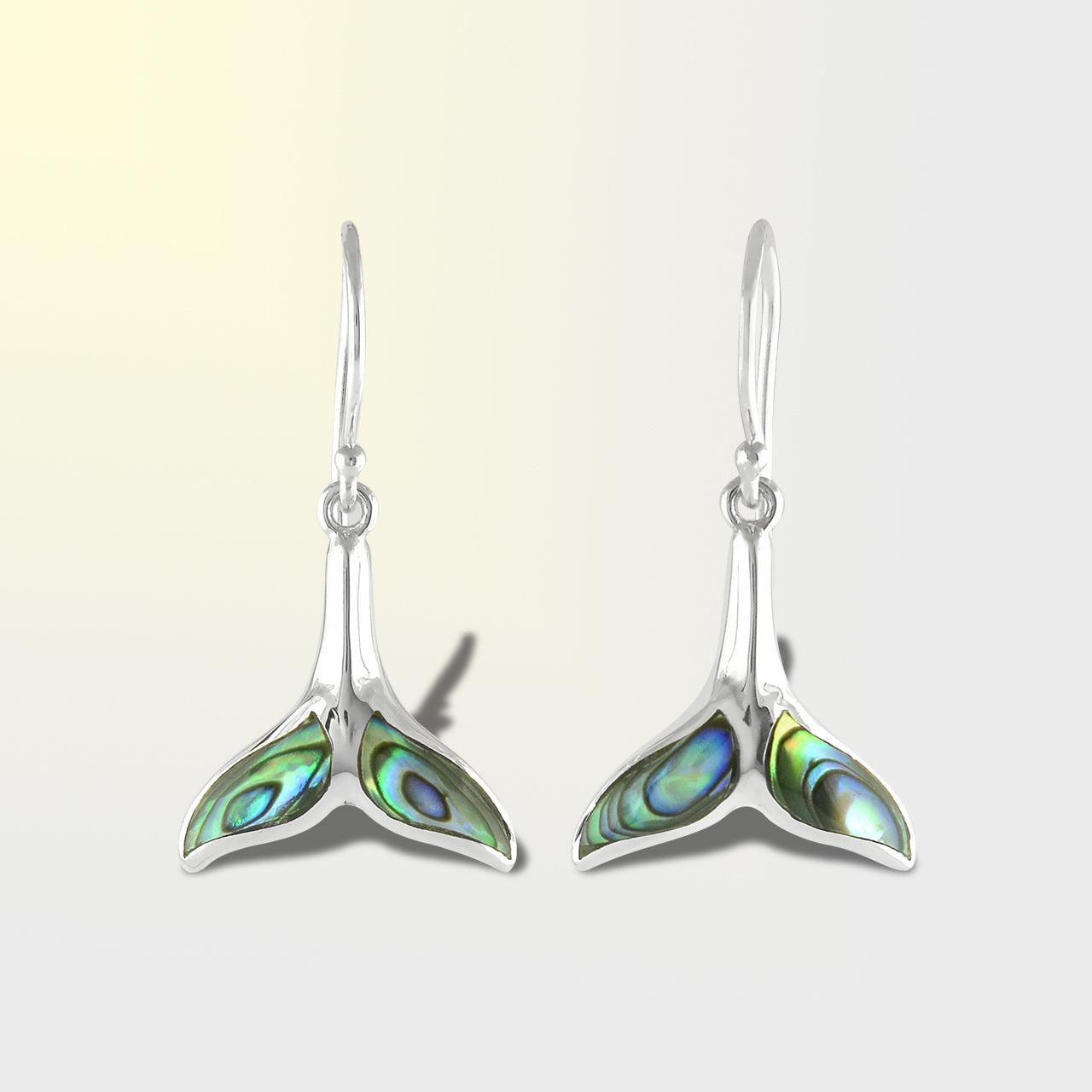 Starborn Gemstone Whale Tail Earrings in Sterling Silver