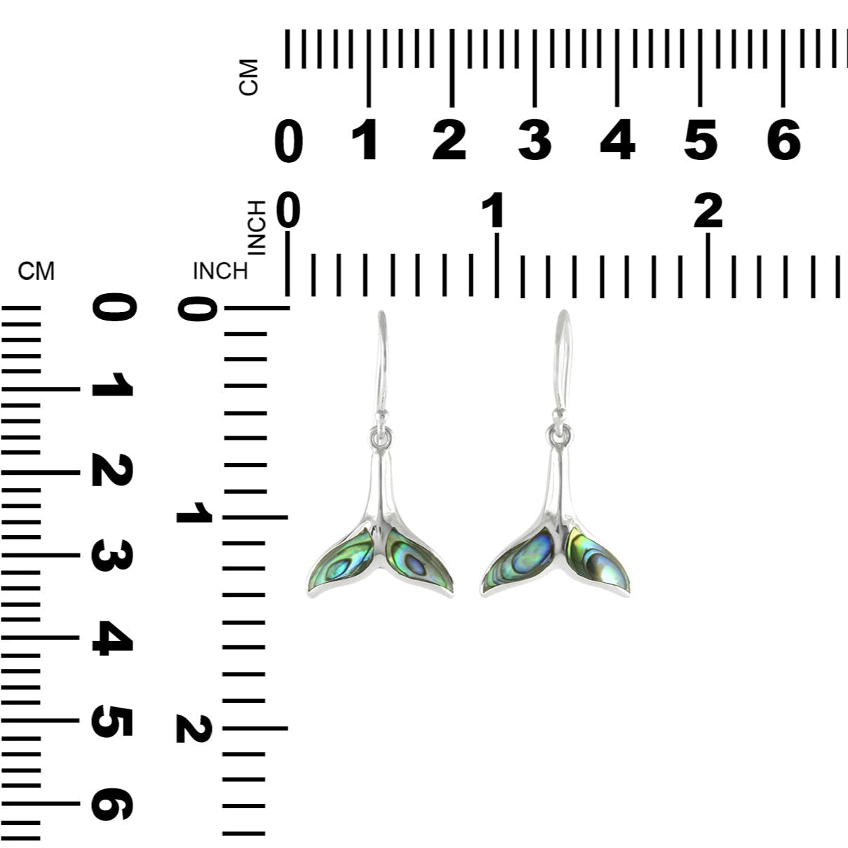 Starborn Gemstone Whale Tail Earrings in Sterling Silver