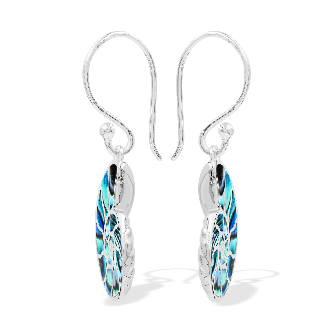 Arete Starborn Nautilus amonita con incrustaciones de piedras preciosas en plata de ley - Extra pequeño