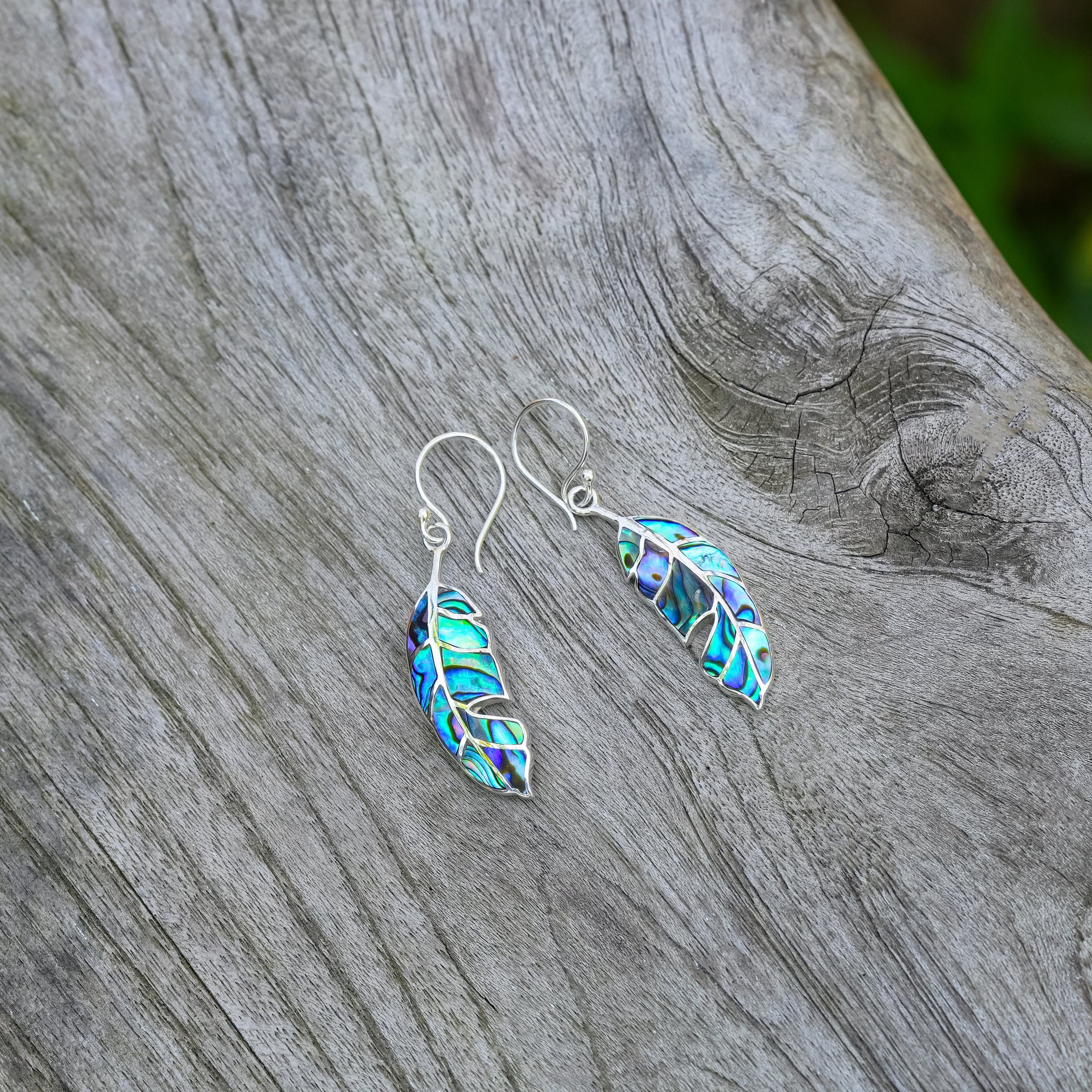 Starborn Feather Earring with Beautiful Gemstones in Sterling Silver