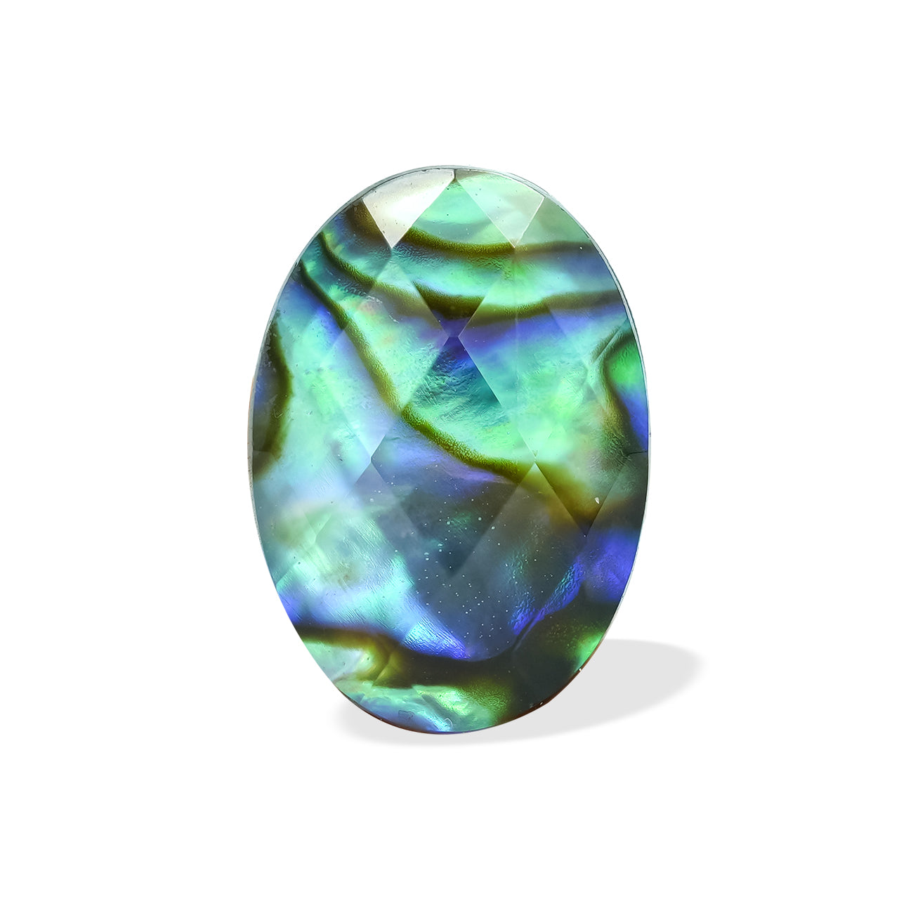 Starborn Faceted Abalone Shell Oval Doublet - 1 Piece
