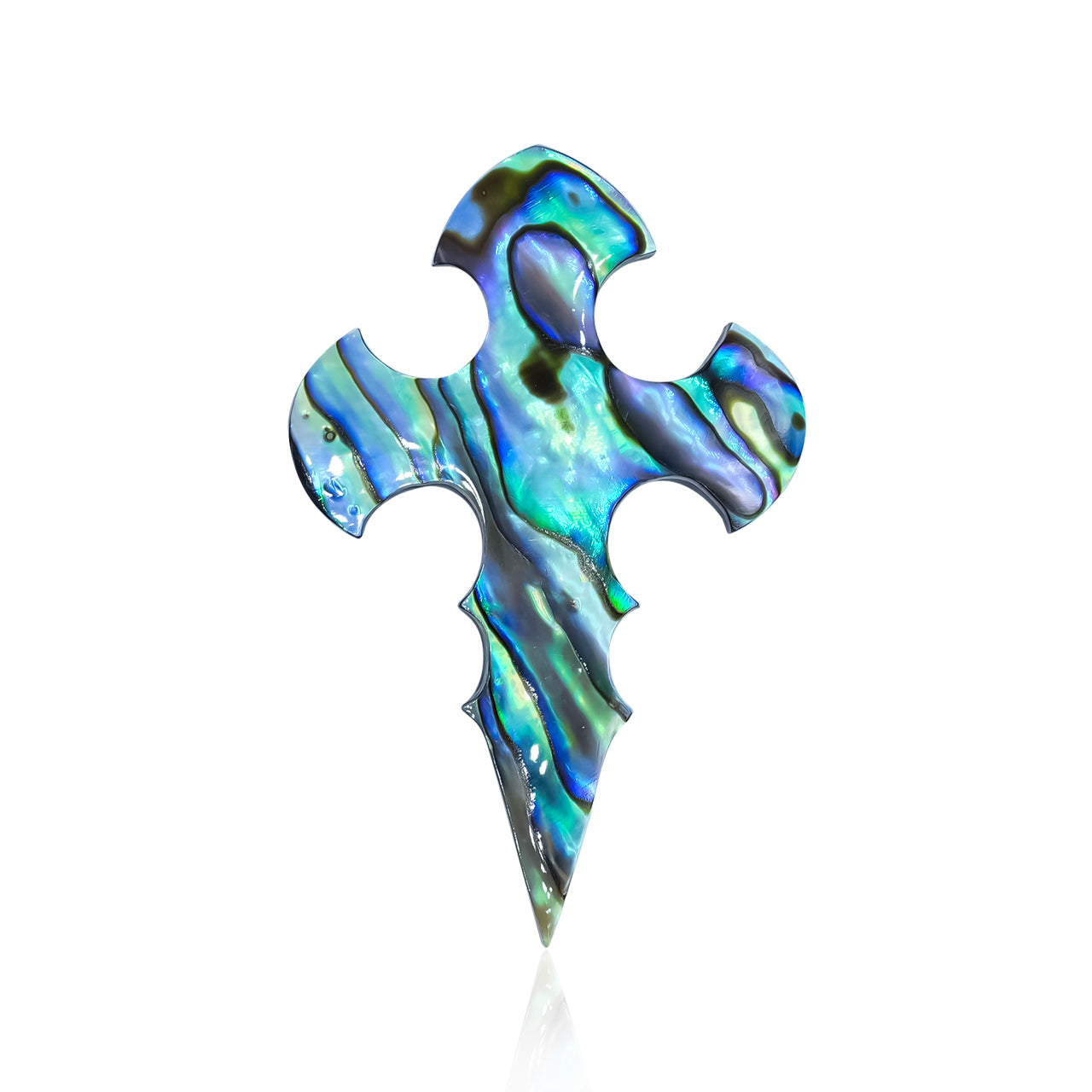 Abalone Shell Cross Cabochon - Large