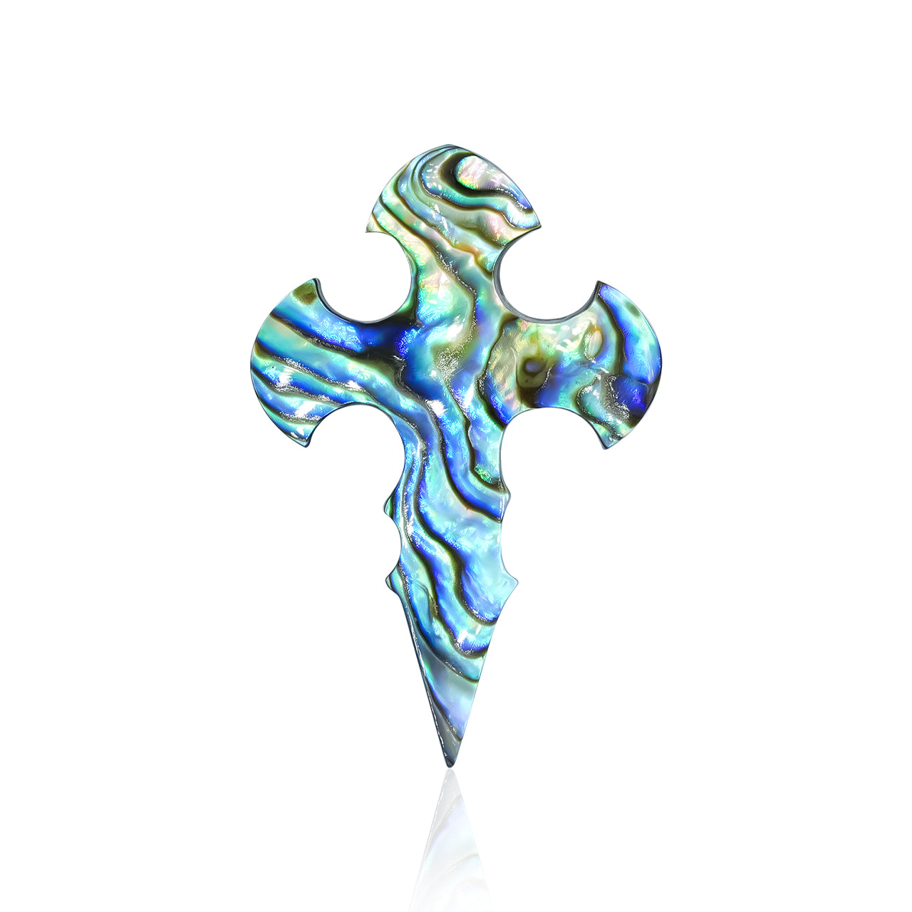 Abalone Shell Cross Cabochon - Medium