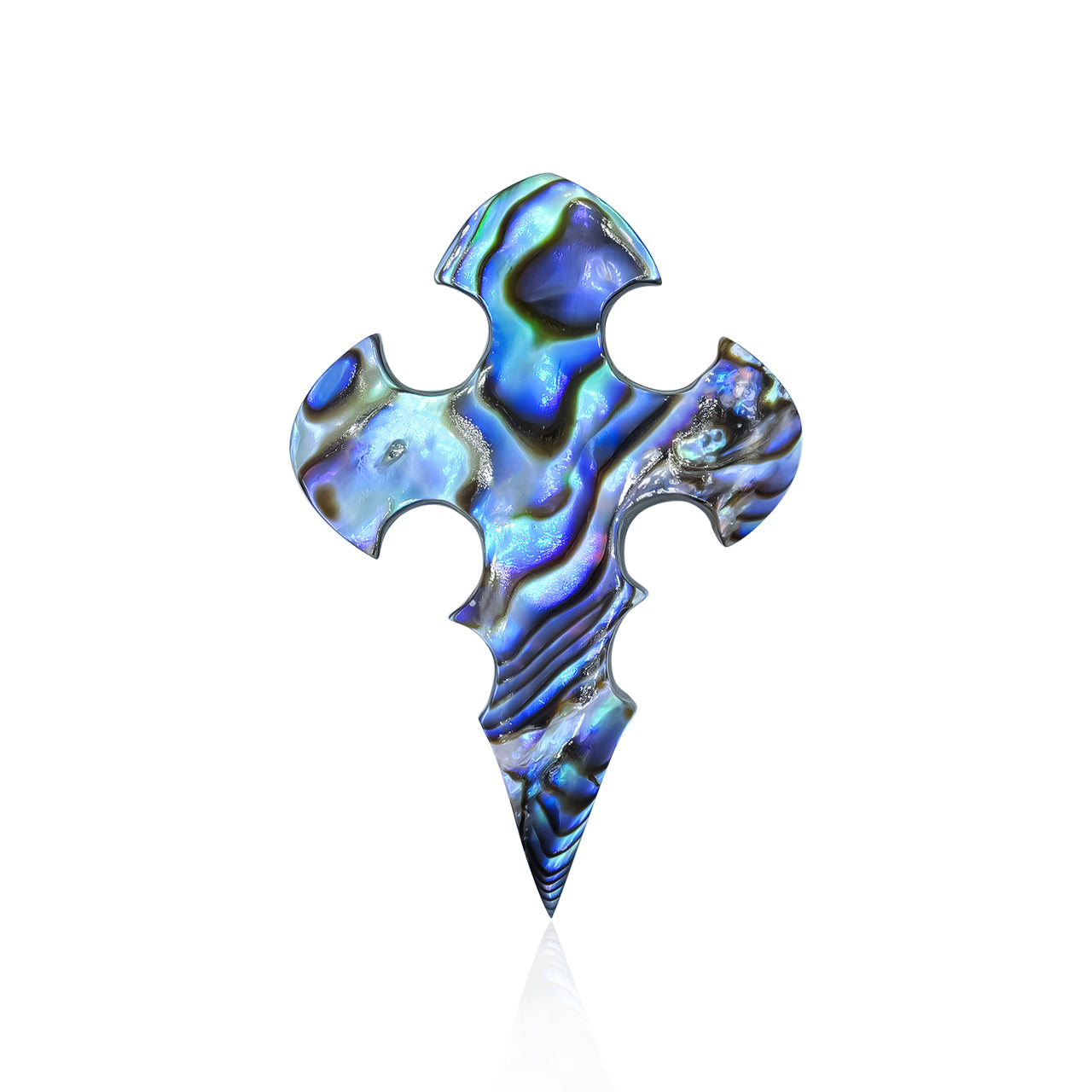 Abalone Shell Cross Cabochon - Medium