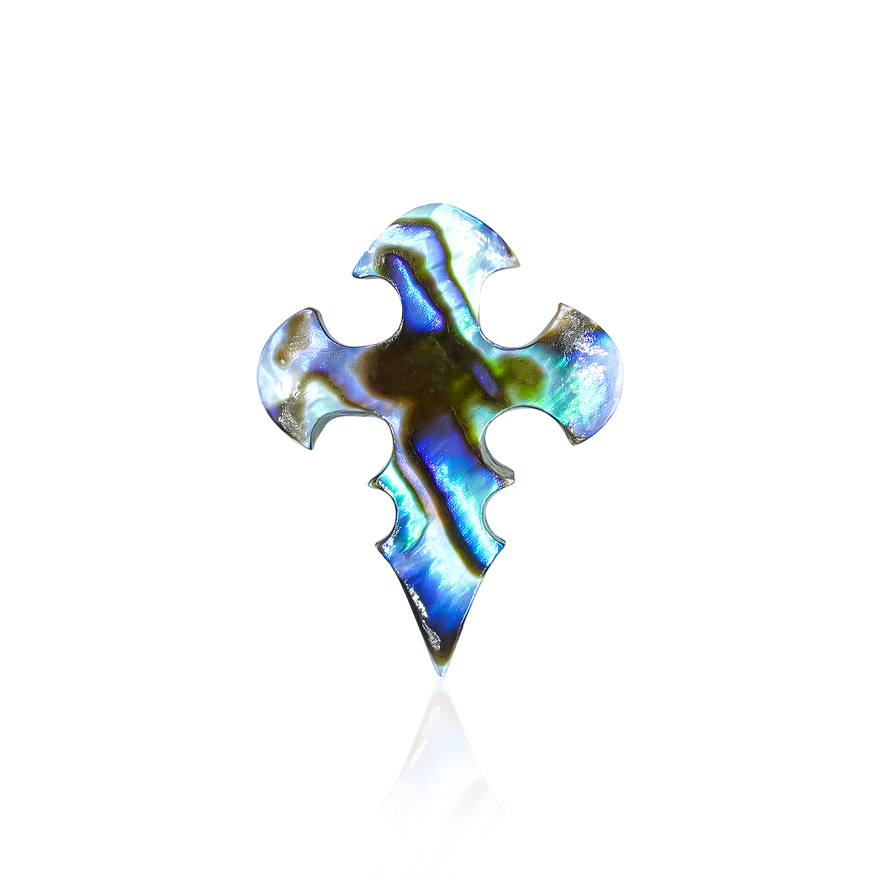 Abalone Shell Cross Cabochon - Small