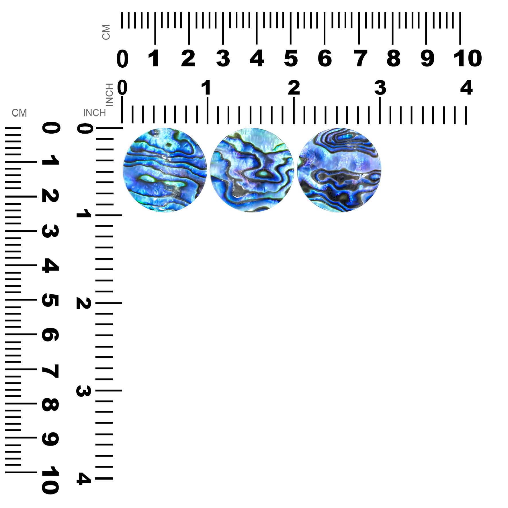 Abalone Shell round cabochon 25 mm