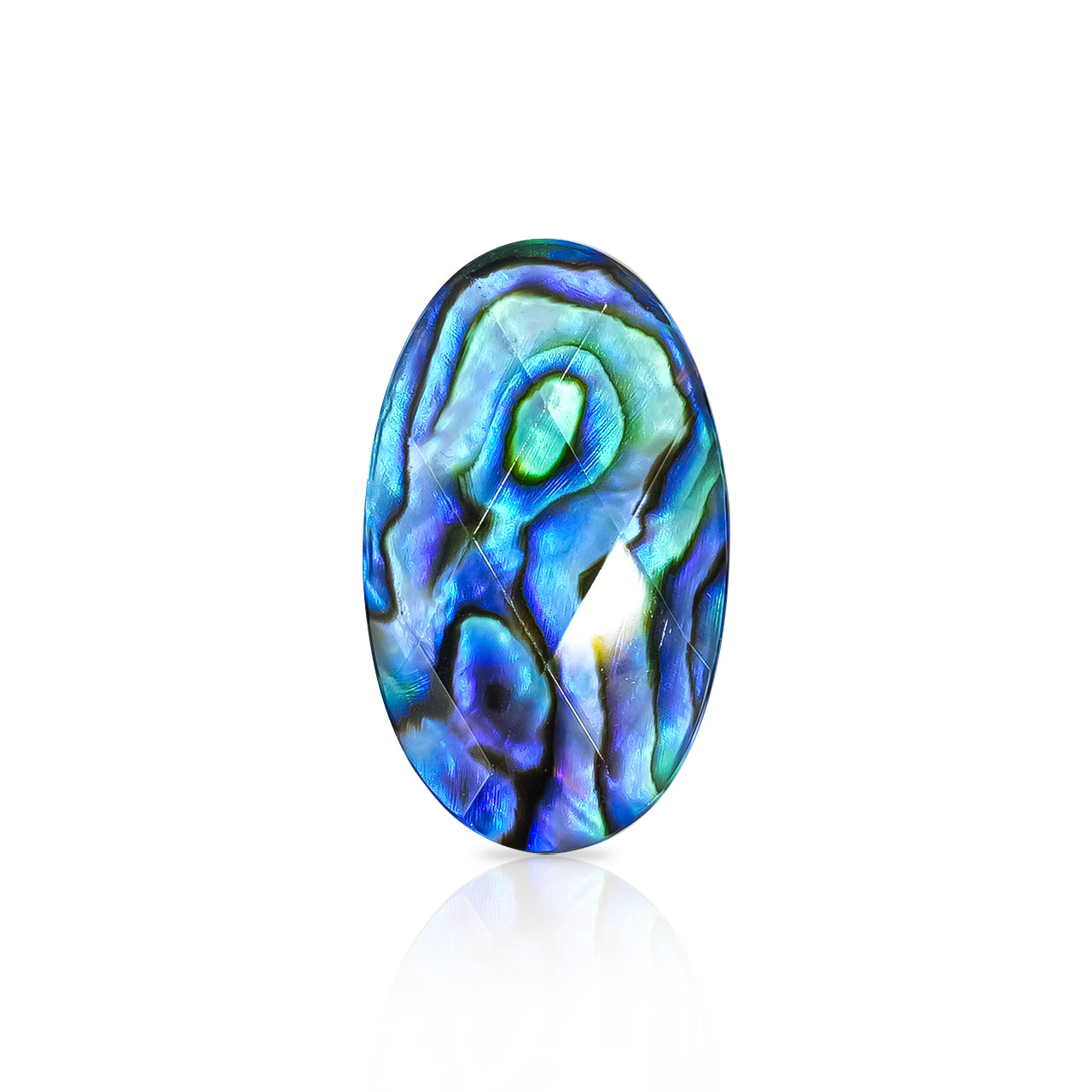 Starborn Oval Faceted Abalone Shell Doublet - 1 Piece