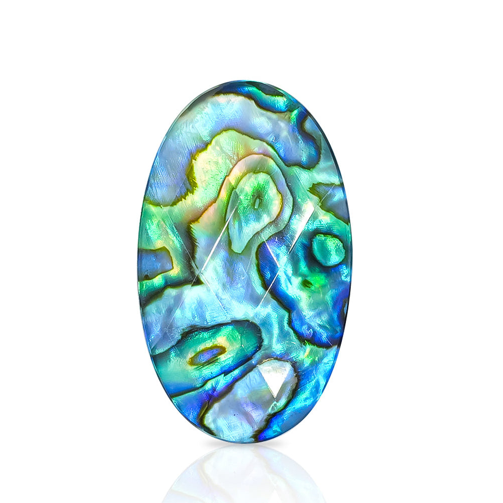 Starborn Faceted Abalone Shell Oval Doublet - 1 Piece