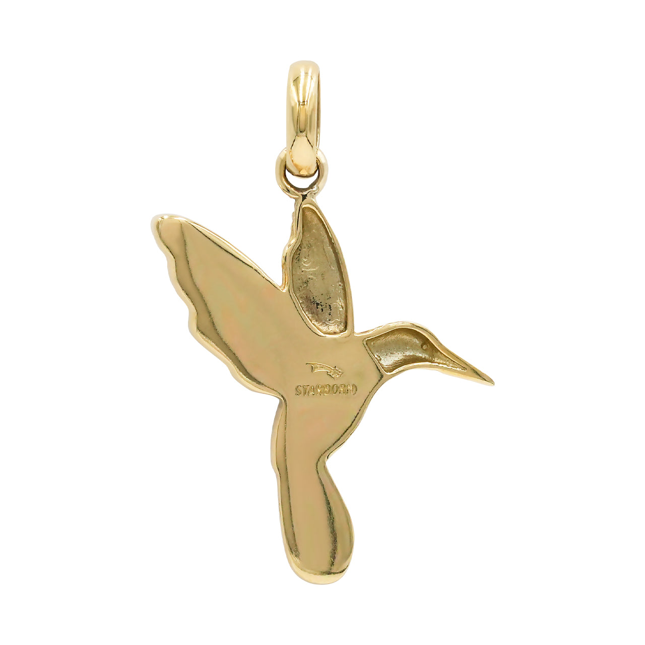 Starborn Abalone Hummingbird Pendant in Sterling Silver
